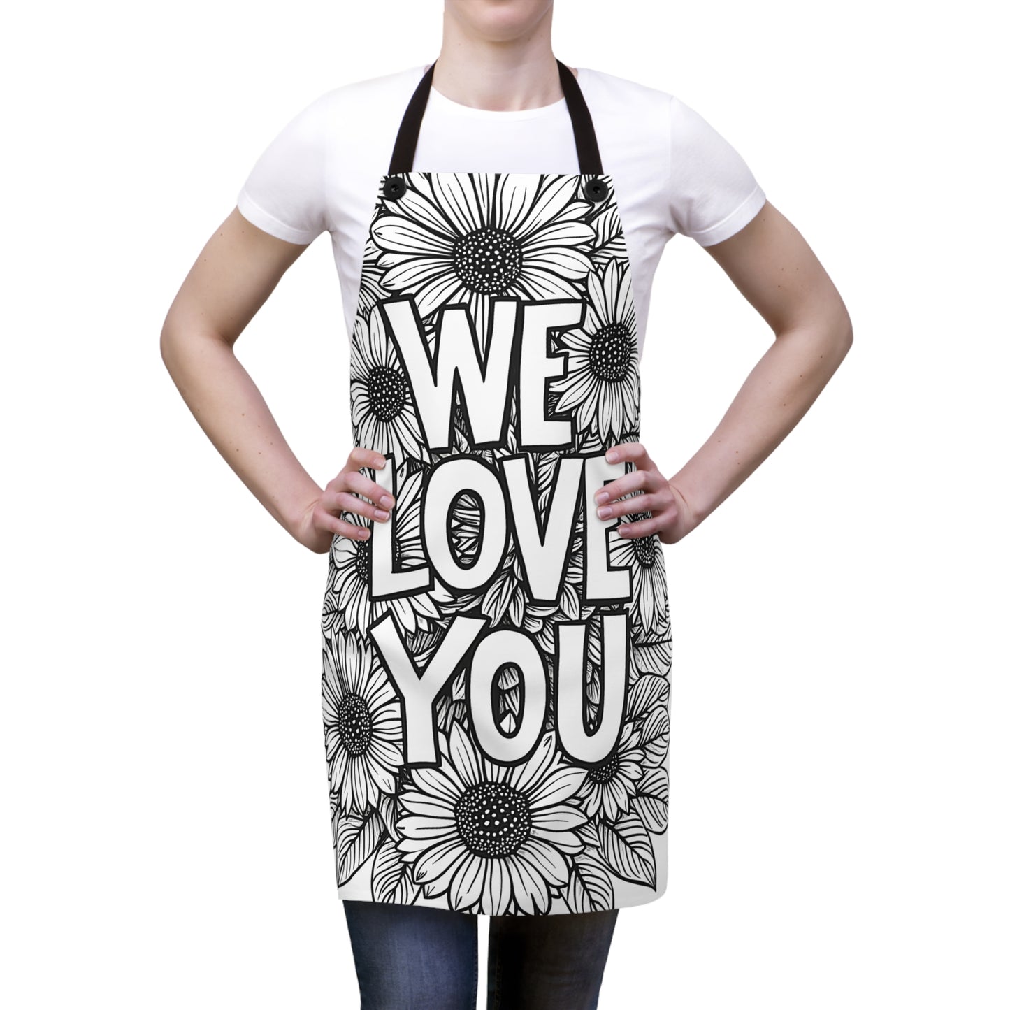 Apron Coloring Kit with 10 Fabric Markers - Sunflowers