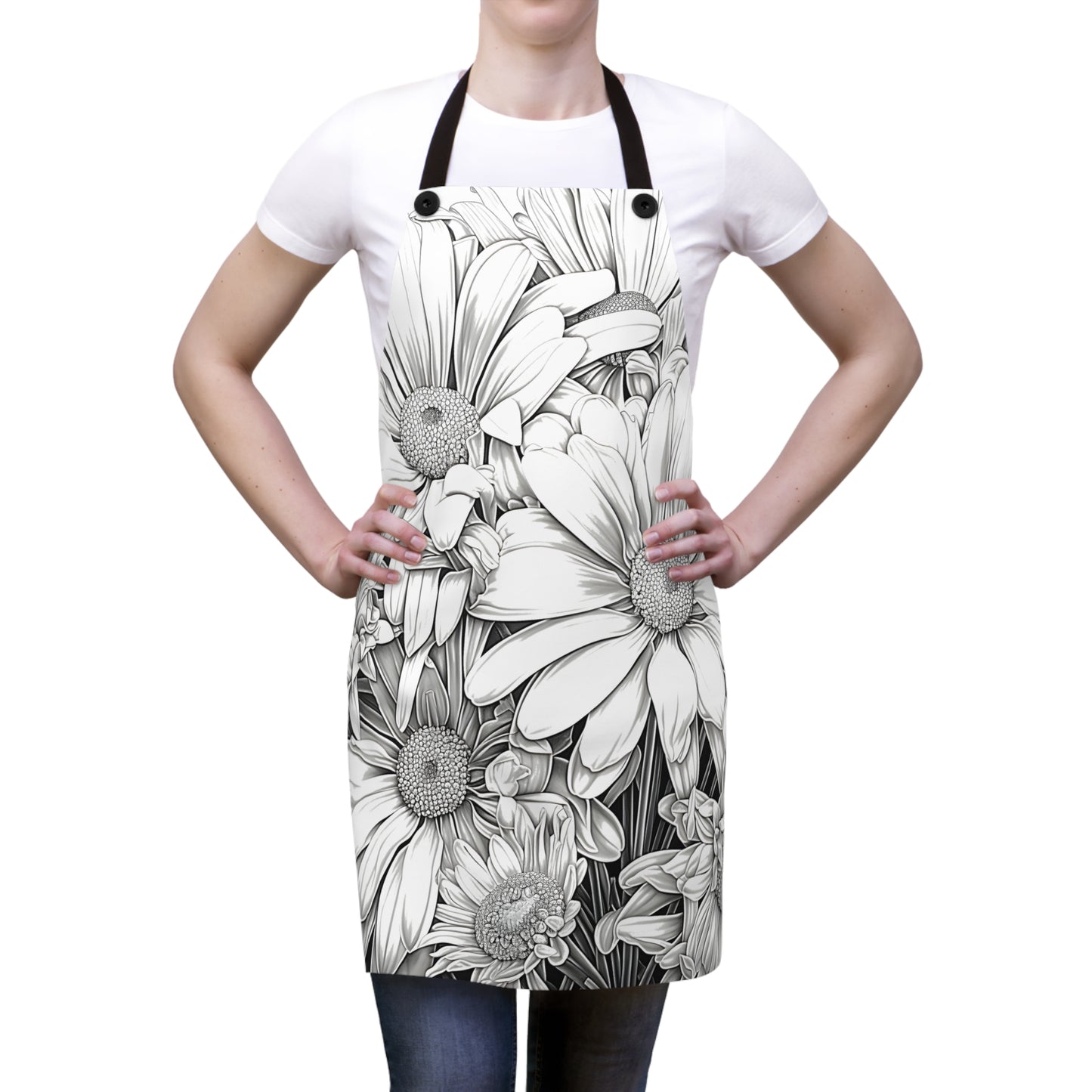 Apron Coloring Kit with 10 Fabric Markers - Daisies