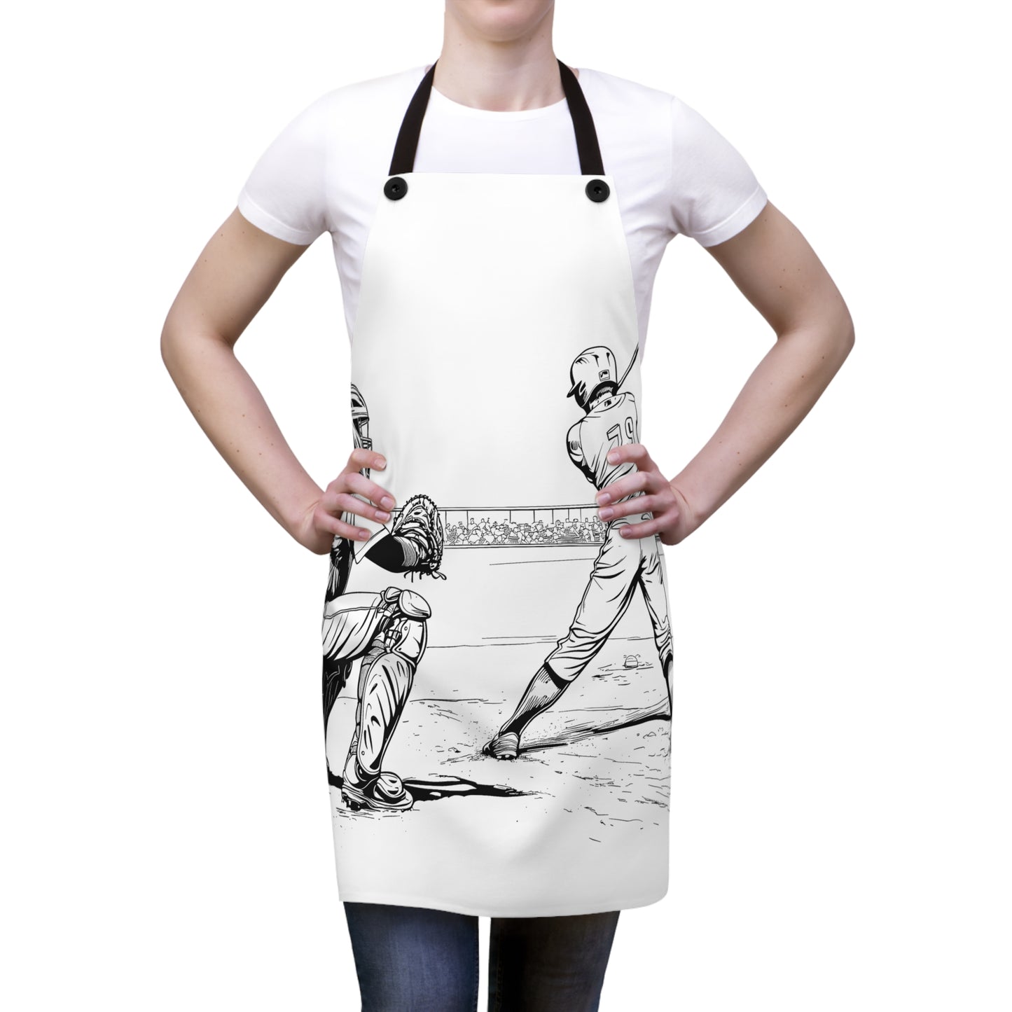 Apron Coloring Kit with 10 Fabric Markers - Pitcher vs Batter