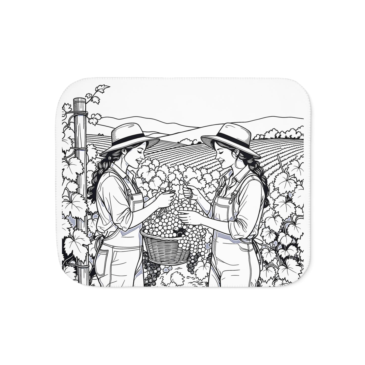 Blanket Coloring Kit with 10 Fabric Markers - Grape Harvest