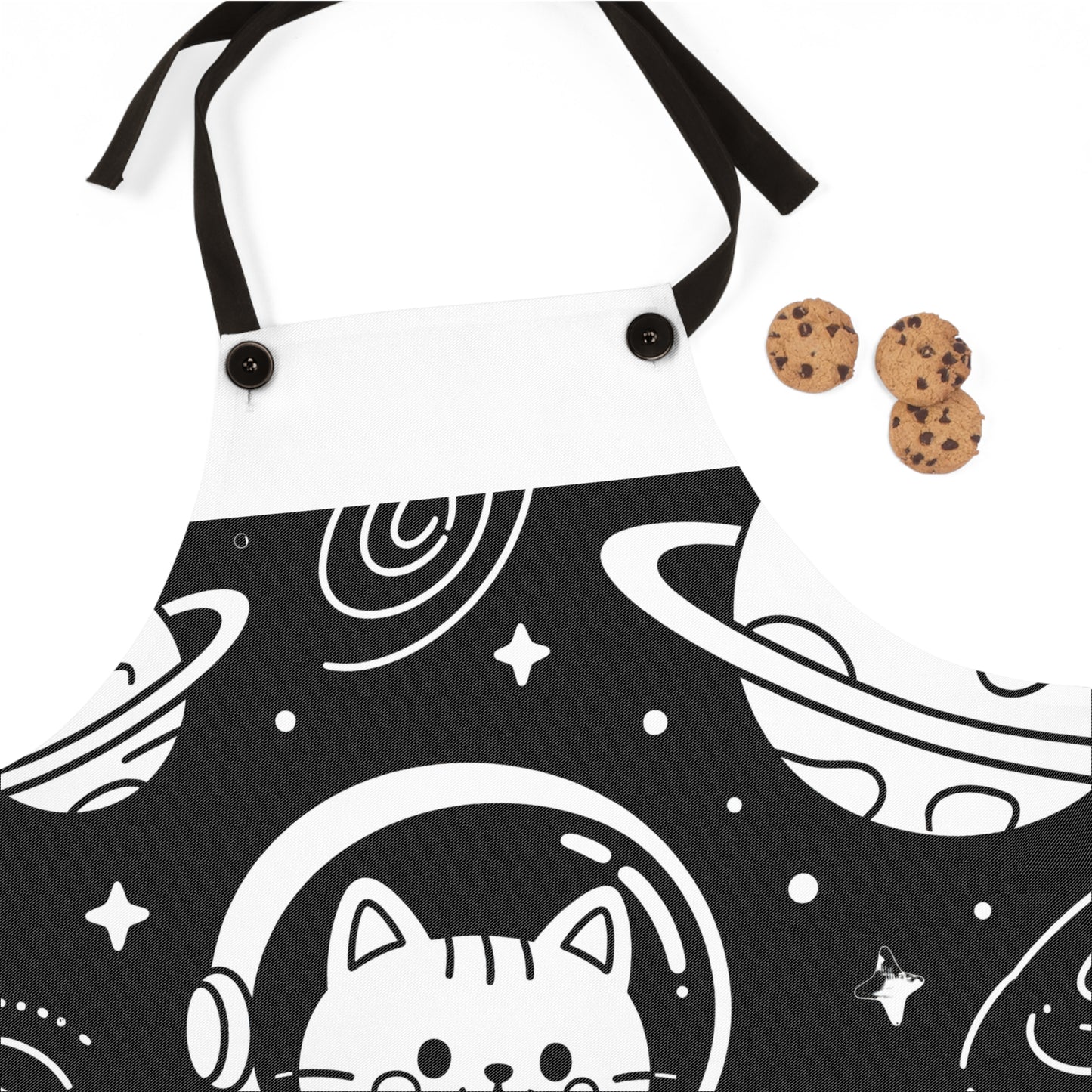 Apron Coloring Kit with 10 Fabric Markers - Cat Astronaut