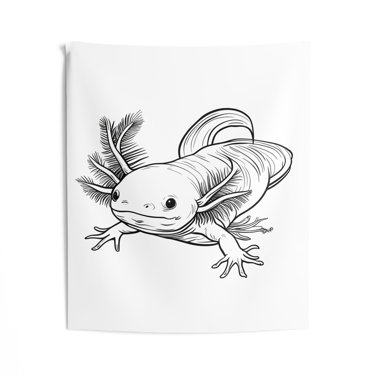 Indoor Wall Tapestries Coloring Kit with 10 Fabric Markers - Axolotl