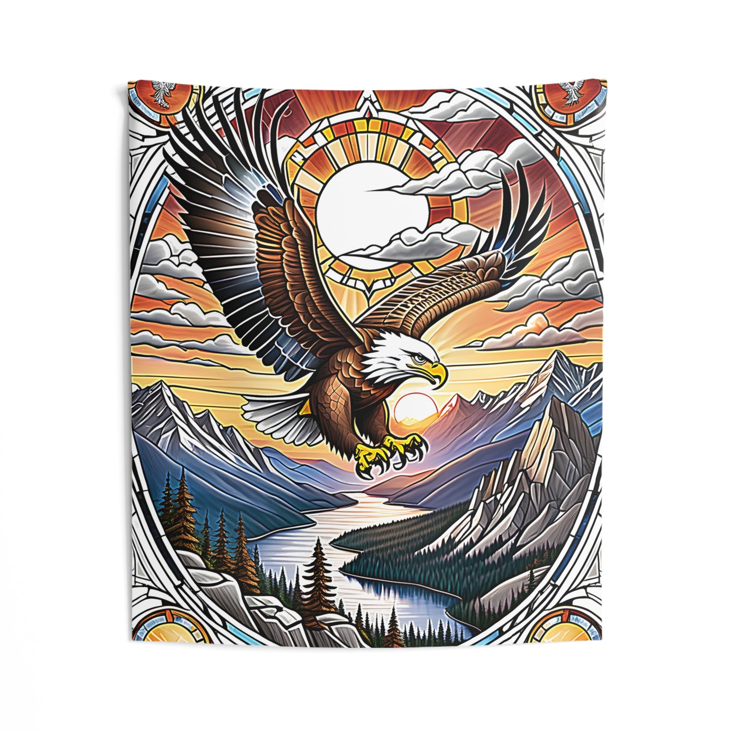 Indoor Wall Tapestries Colorful Graphic Design - Eagle