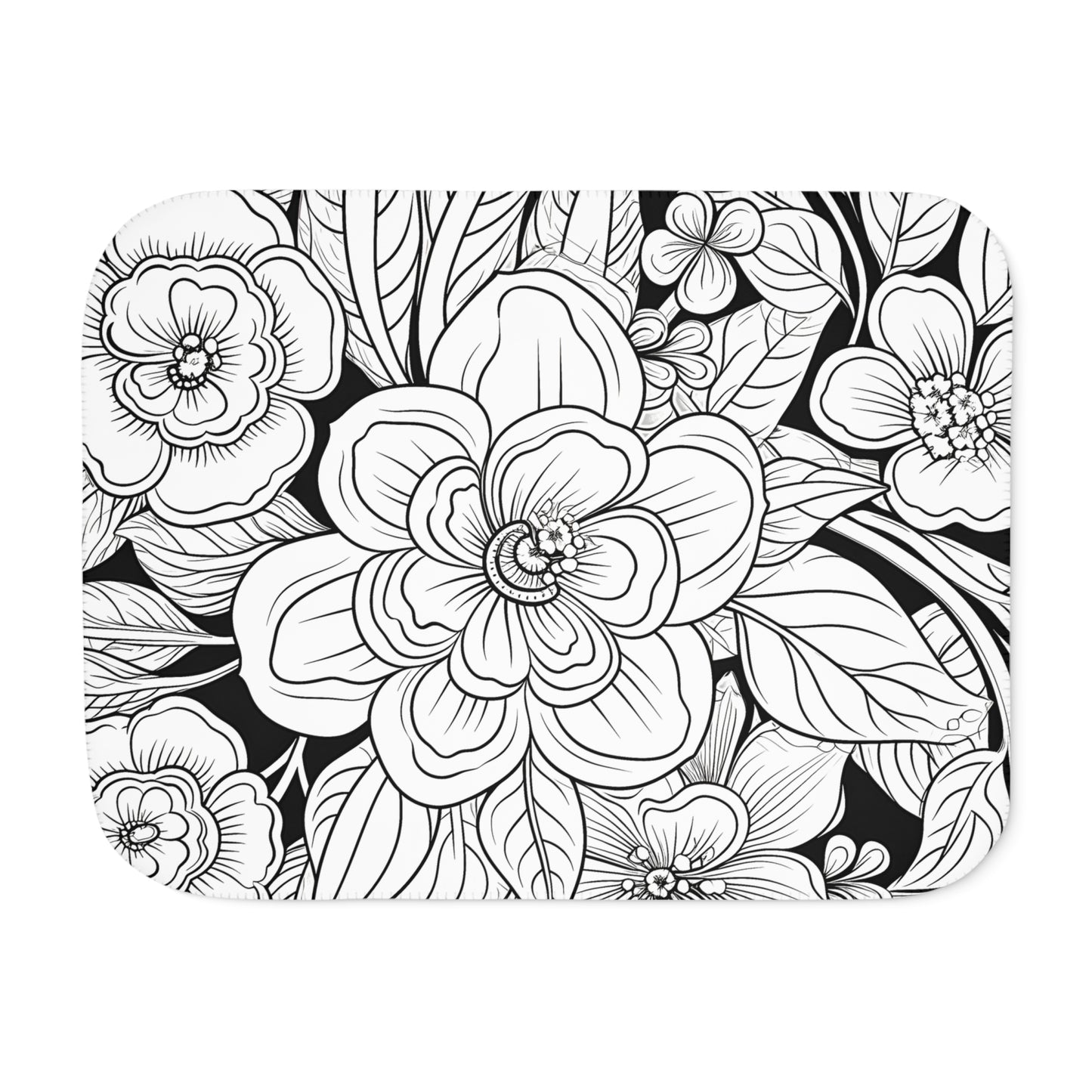 Blanket Coloring Kit with 10 Fabric Markers - Floral Arrangement