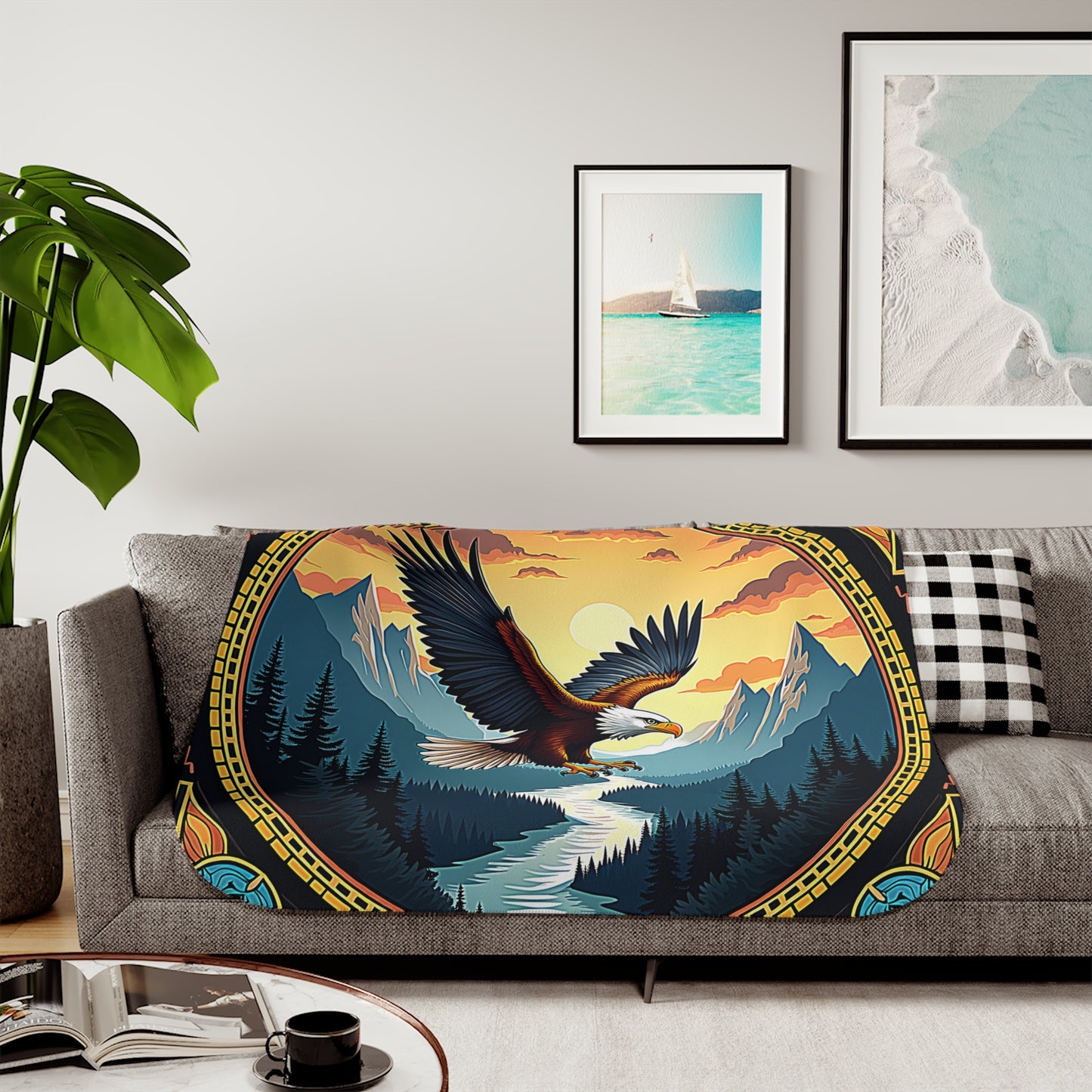 Blanket Colorful Graphic Design - Eagle