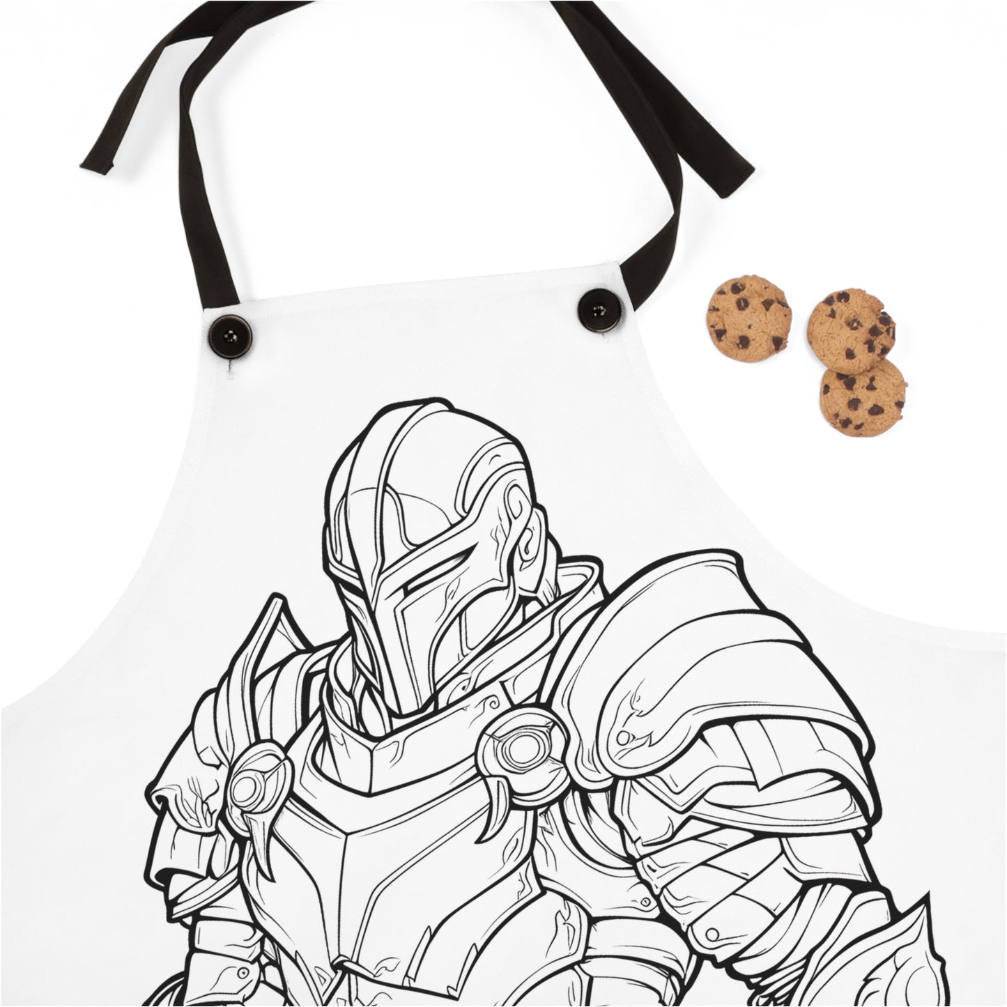 Apron Coloring Kit with 10 Fabric Markers - Armored Knight