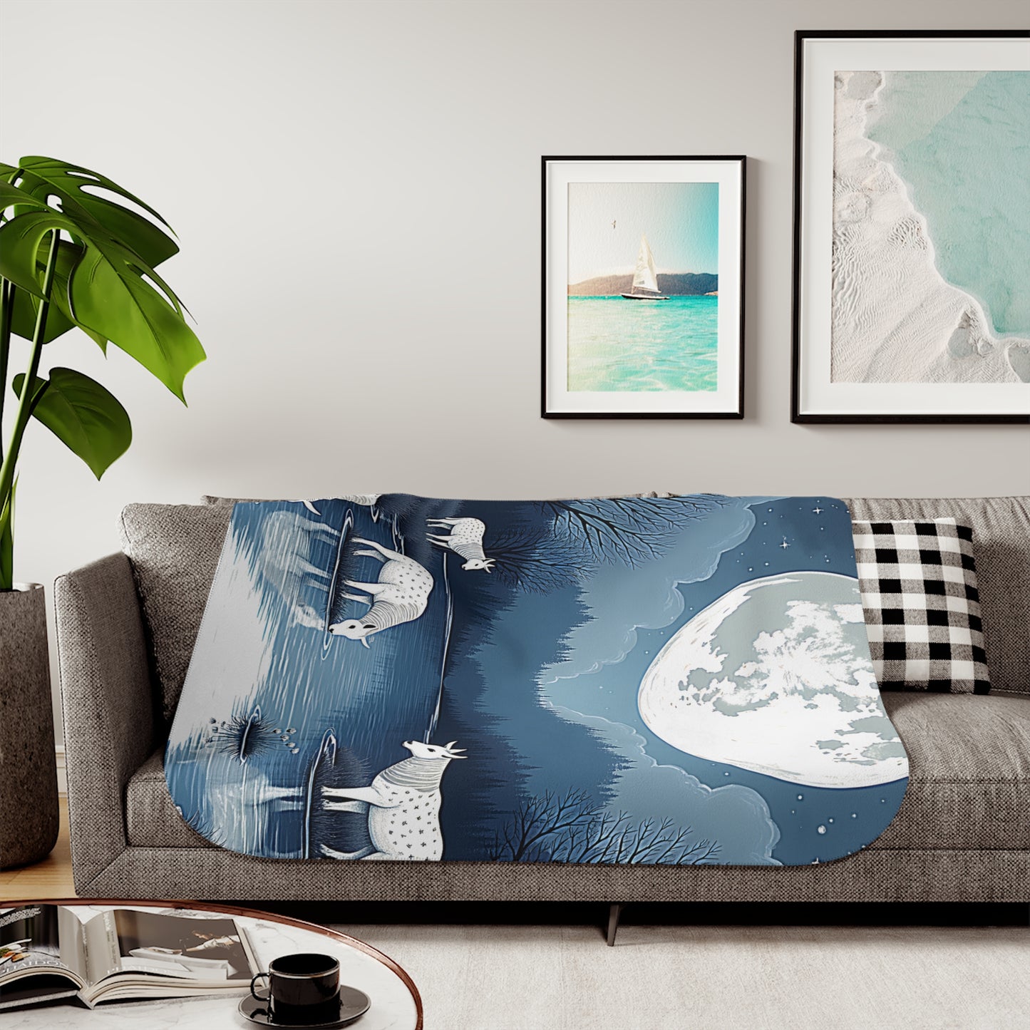 Blanket Colorful Graphic Design - Moonlit River