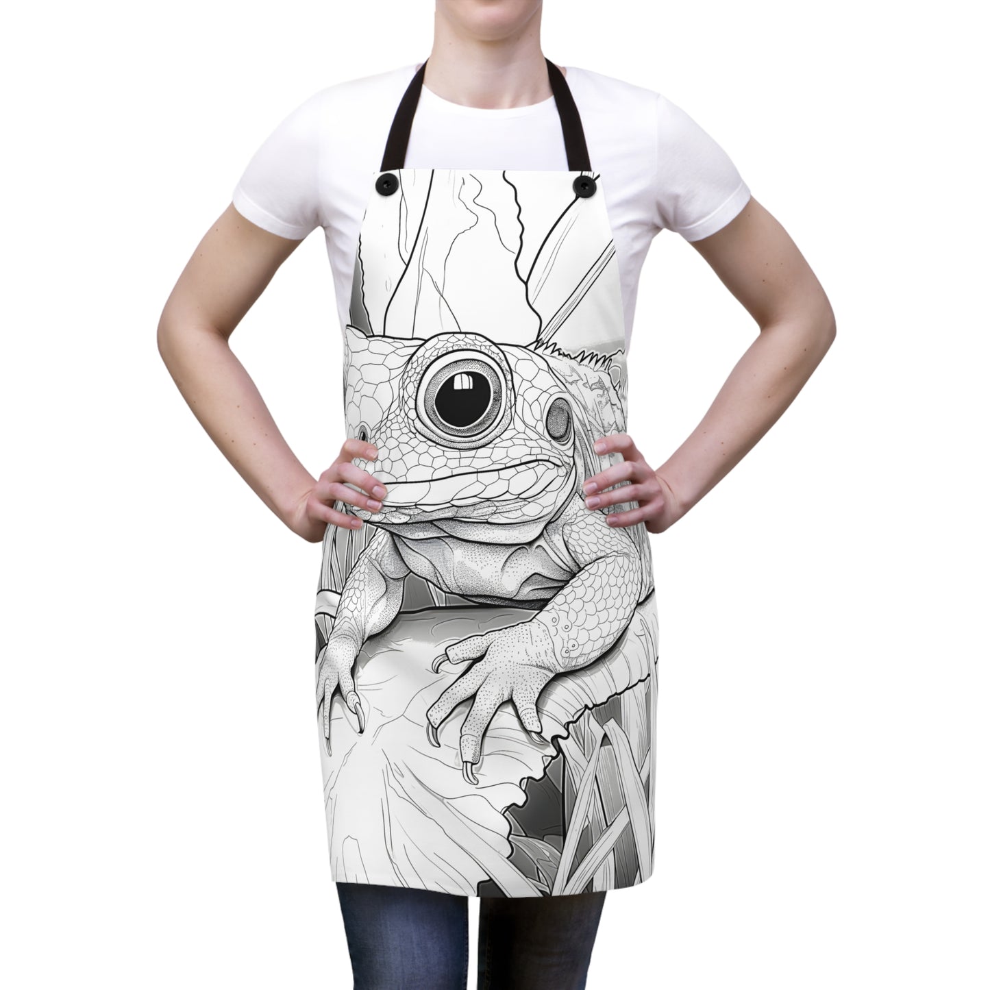 Apron Coloring Kit with 10 Fabric Markers - Frog