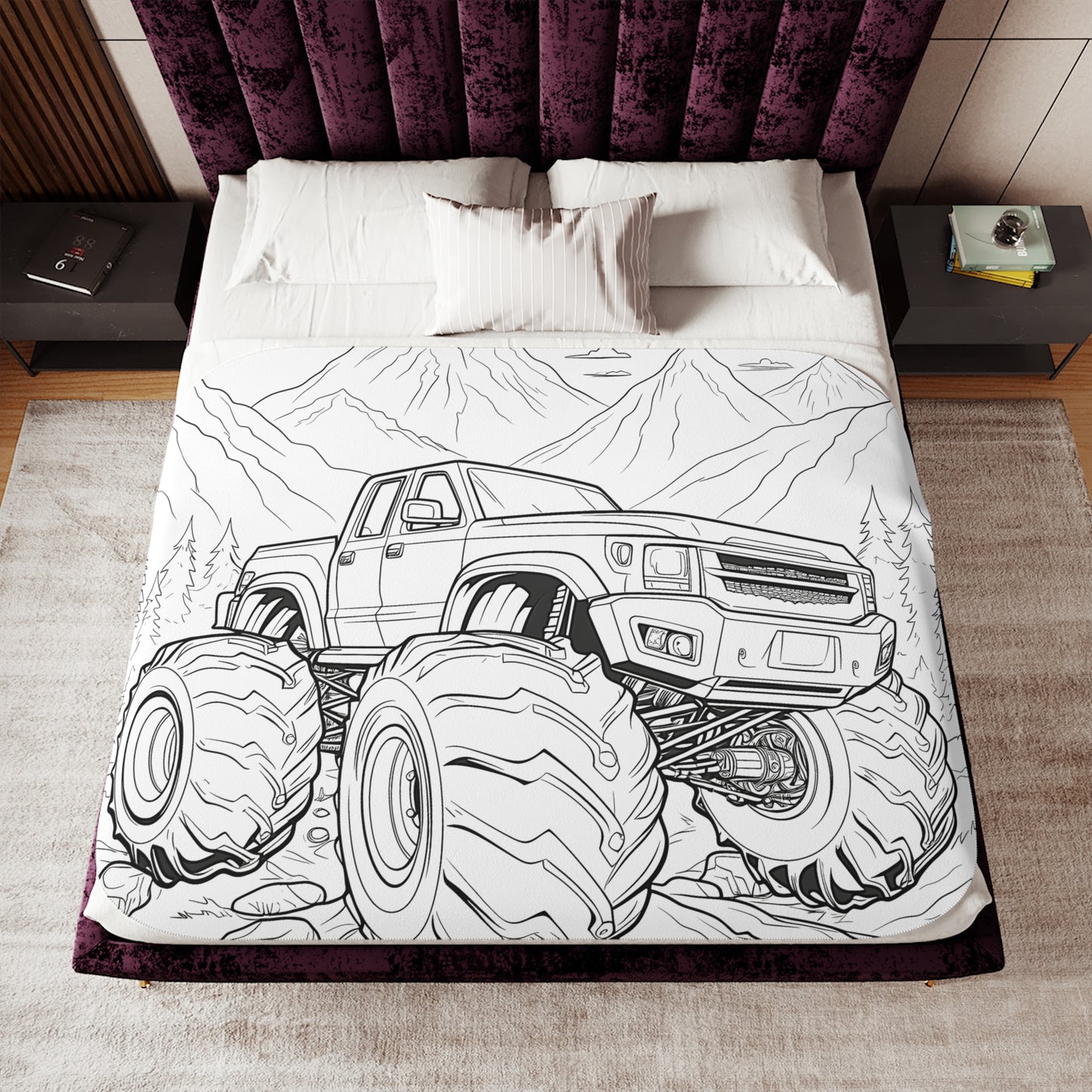 Blanket Coloring Kit with 10 Fabric Markers - Off-Road Adventure