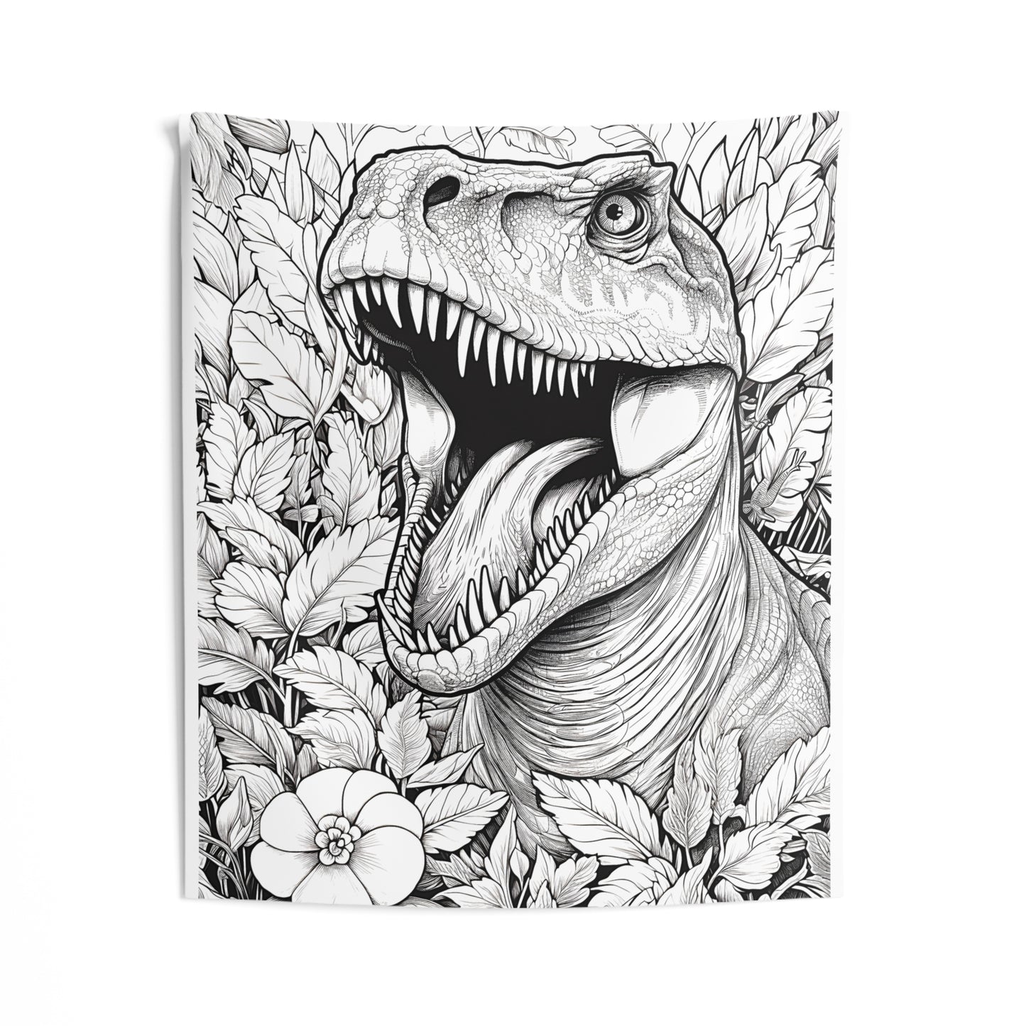 Indoor Wall Tapestries Coloring Kit with 10 Fabric Markers - Tyrannosaurus Rex