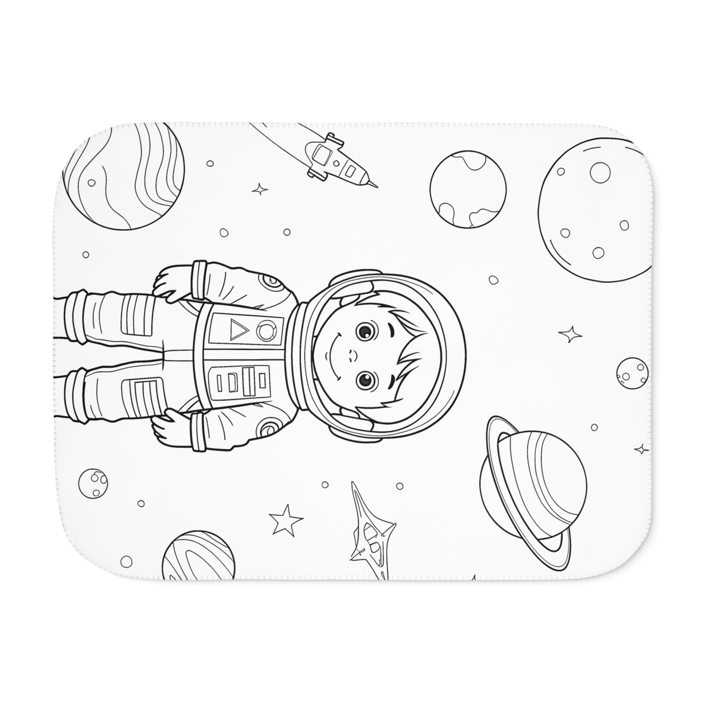 Blanket Coloring Kit with 10 Fabric Markers - Space Adventure