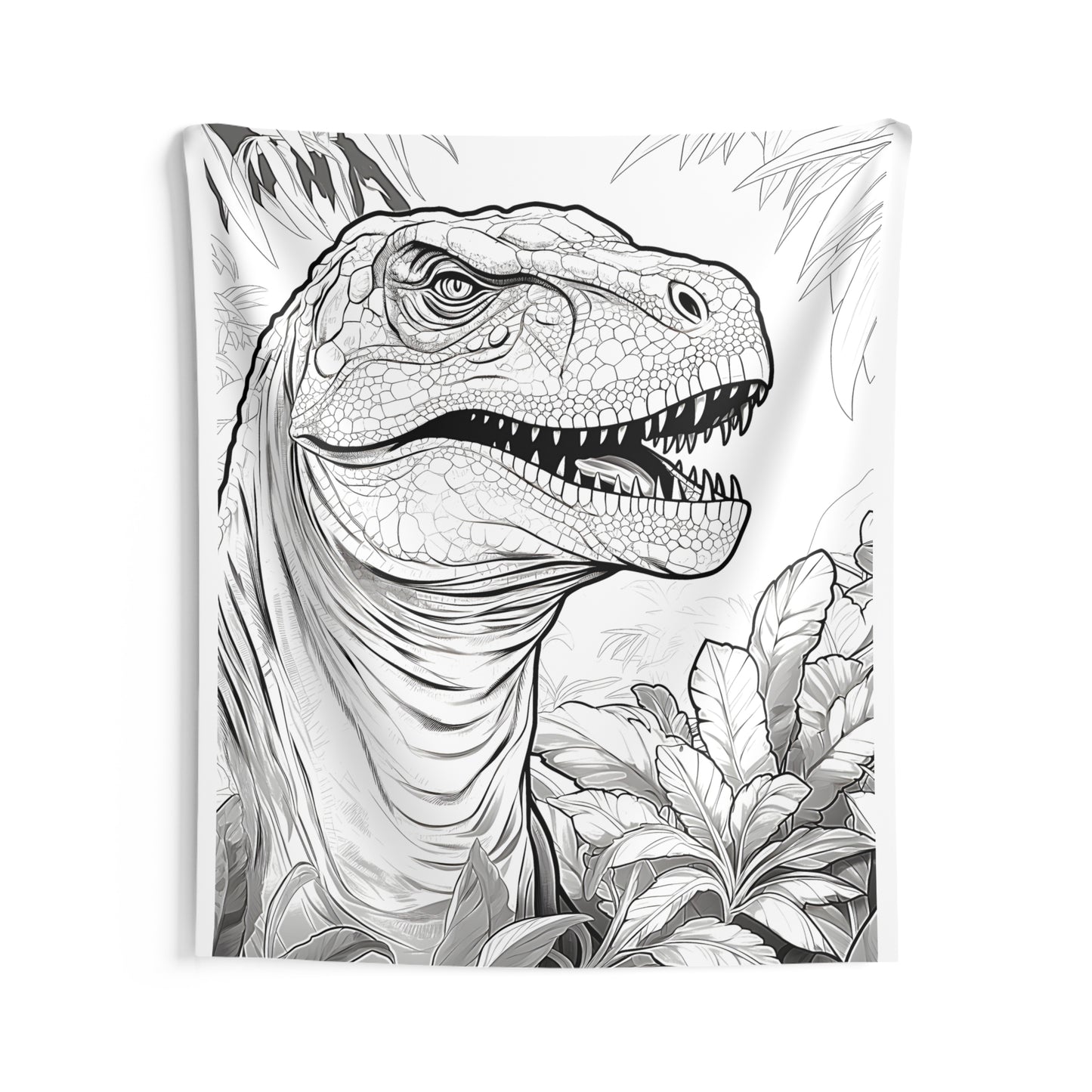 Indoor Wall Tapestries Coloring Kit with 10 Fabric Markers - T-Rex