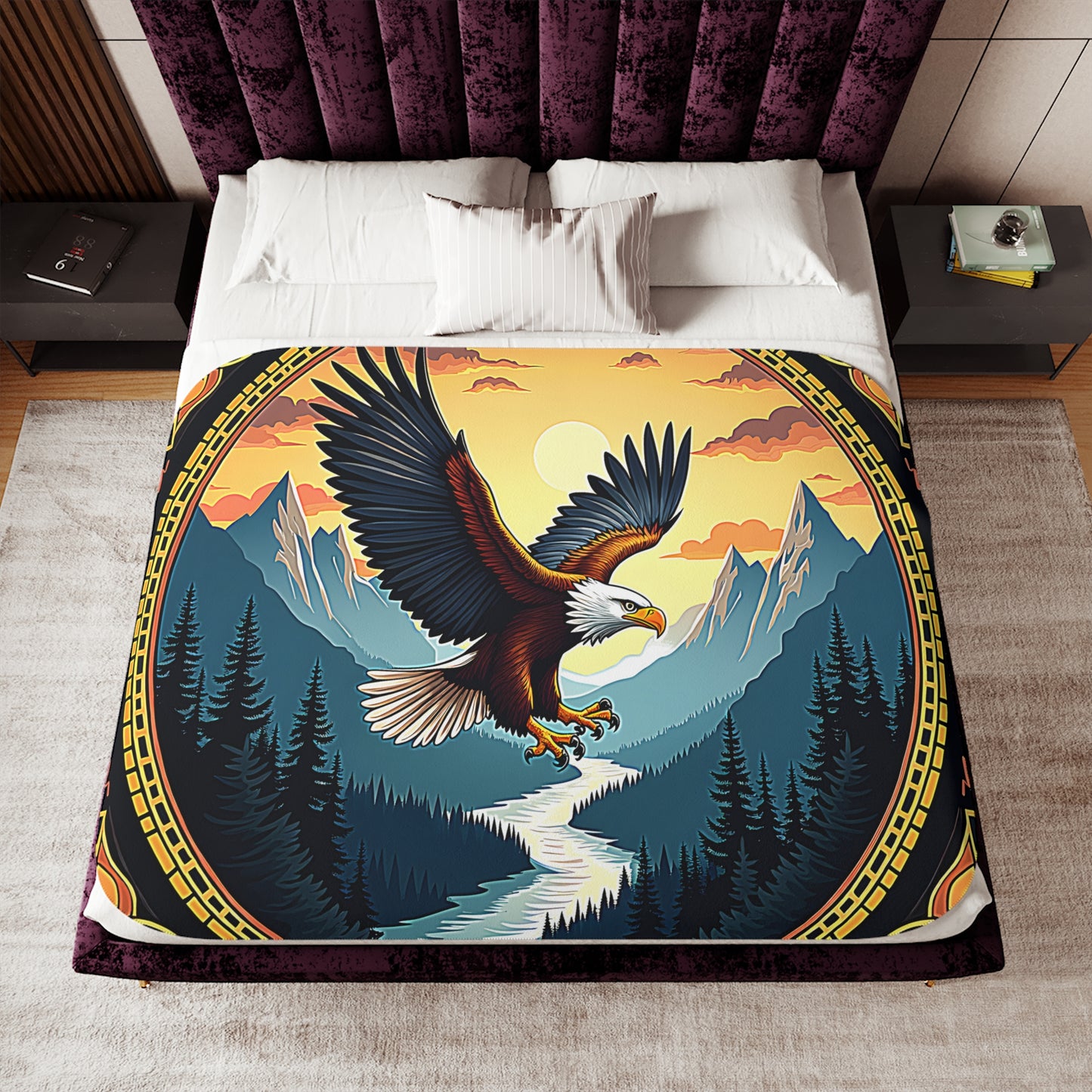 Blanket Colorful Graphic Design - Eagle