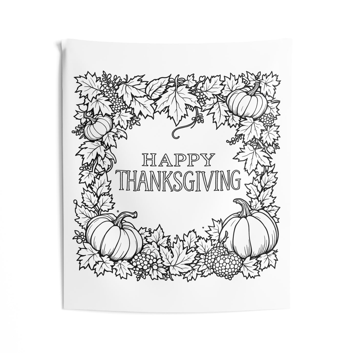 Indoor Wall Tapestries Coloring Kit with 10 Fabric Markers - Thanksgiving
