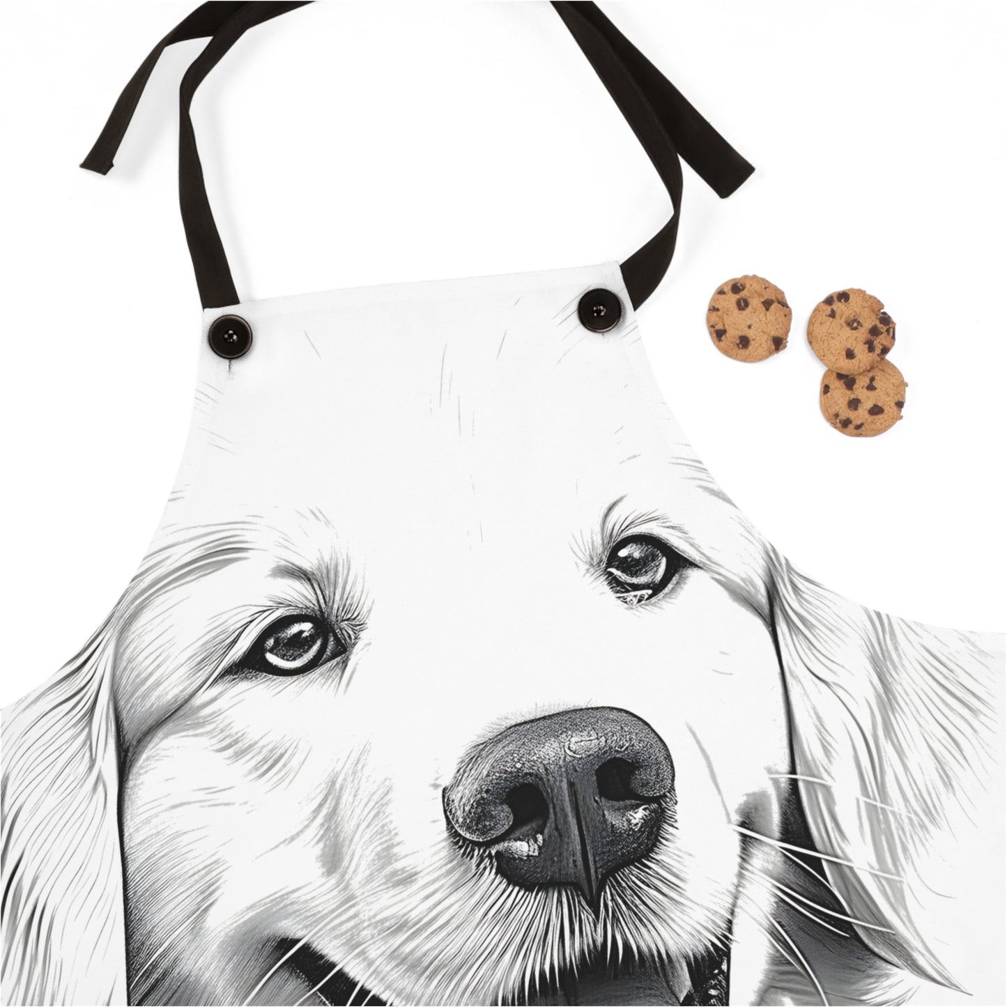 Apron Coloring Kit with 10 Fabric Markers - Golden Retriever