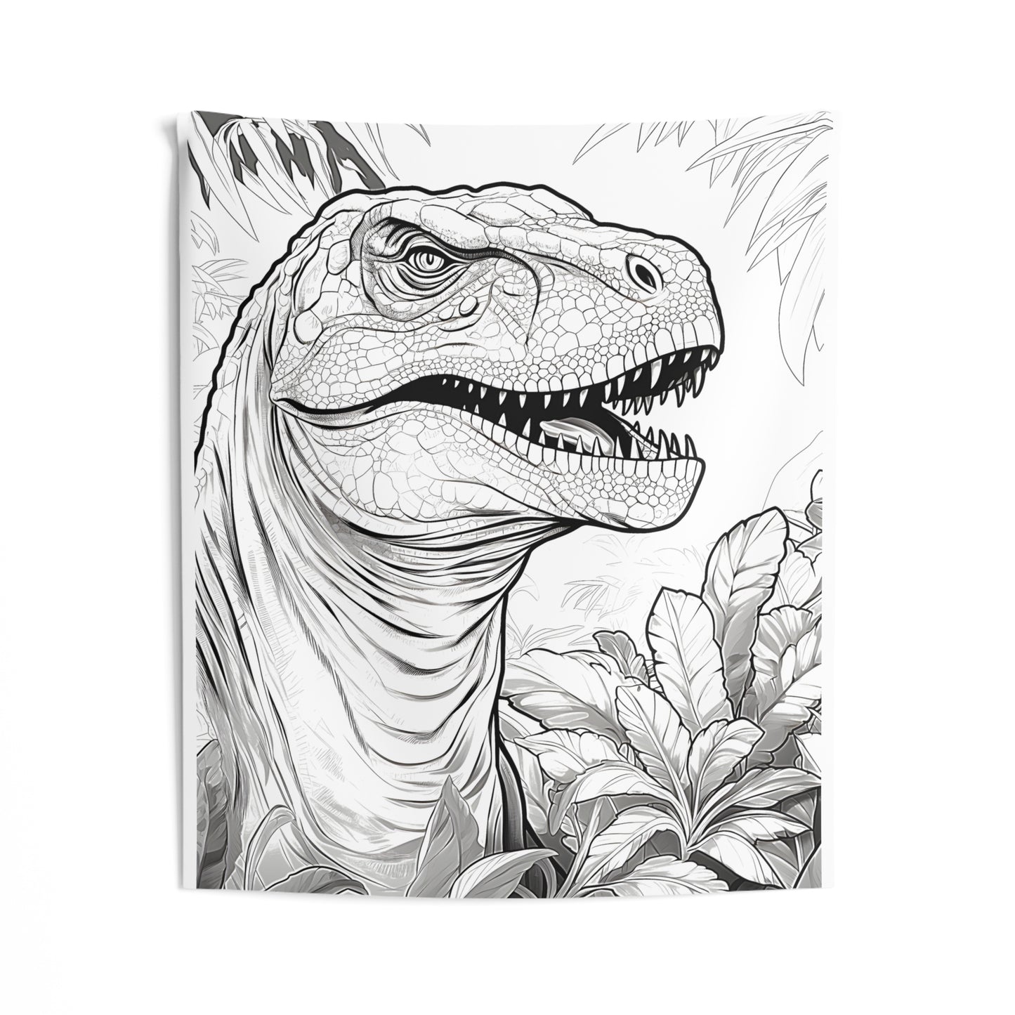 Indoor Wall Tapestries Coloring Kit with 10 Fabric Markers - T-Rex