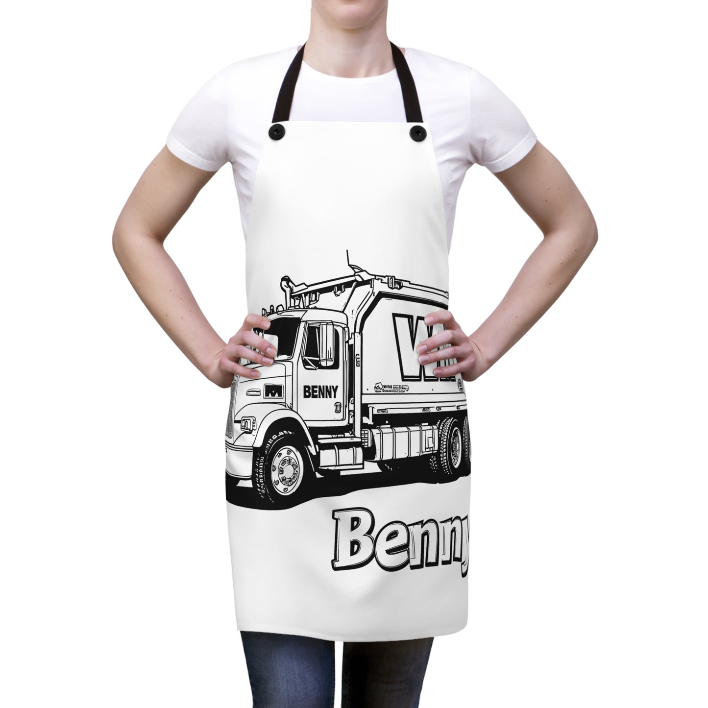 Apron Coloring Kit with 10 Fabric Markers - Garbage Truck