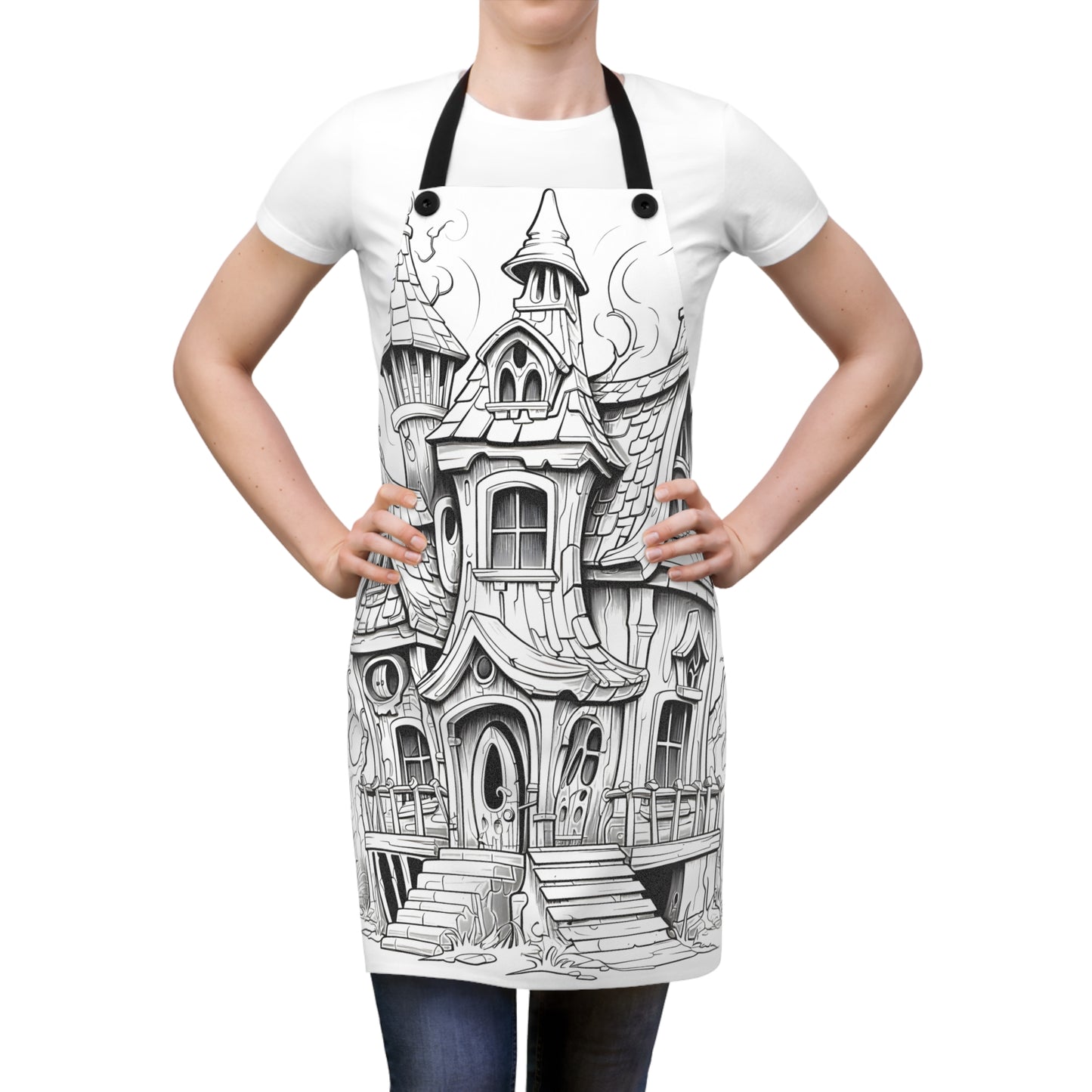 Apron Coloring Kit with 10 Fabric Markers - Whimsical House