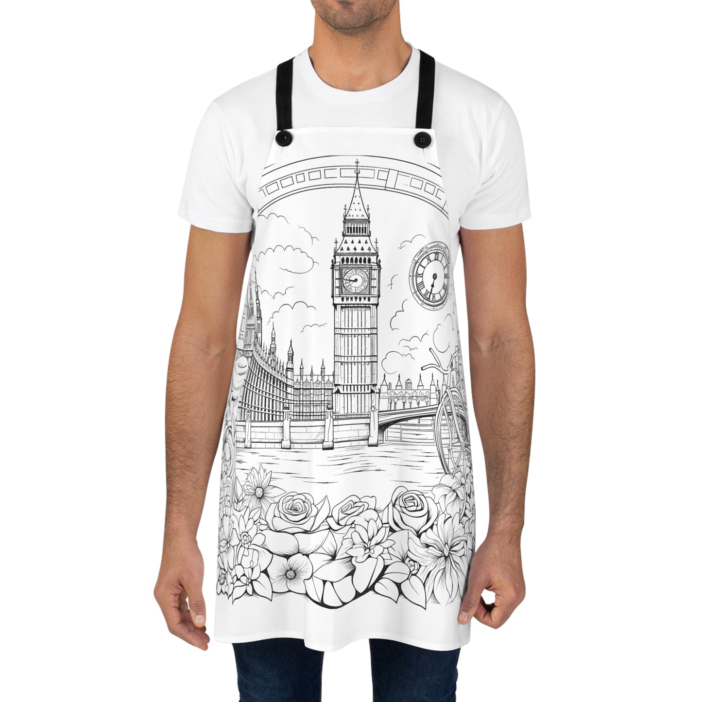 Apron Coloring Kit with 10 Fabric Markers - Historic Landmarks