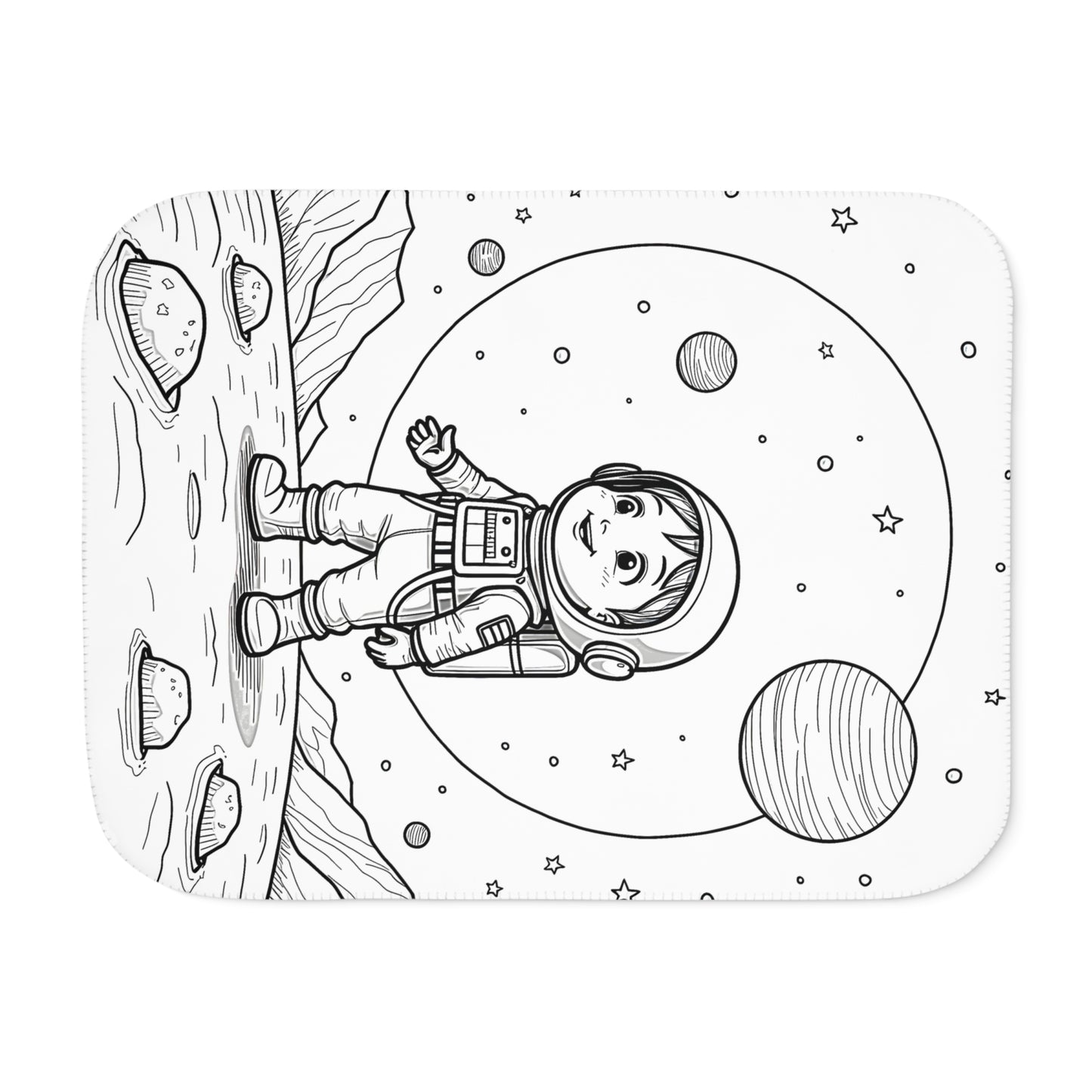 Blanket Coloring Kit with 10 Fabric Markers - Astronaut