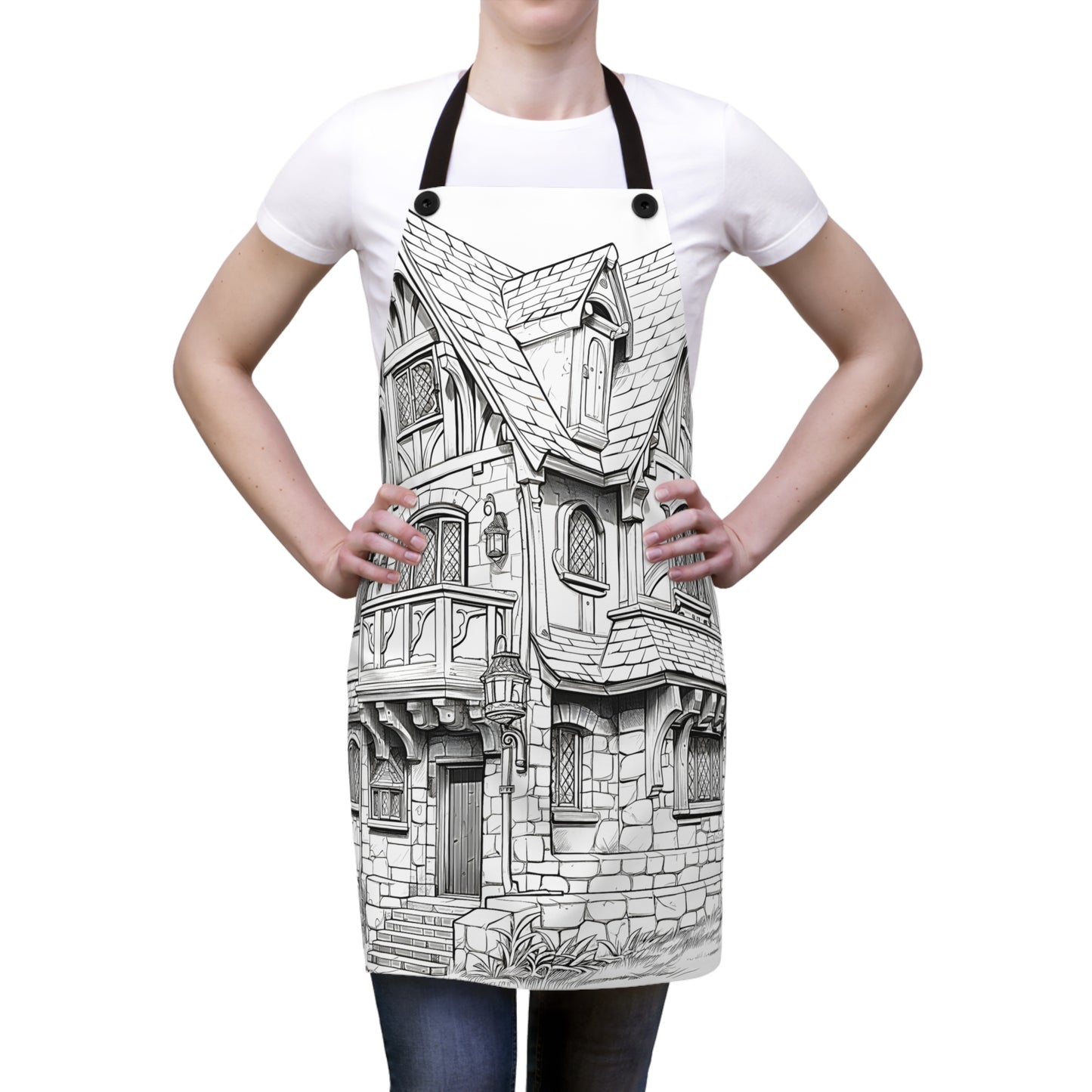 Apron Coloring Kit with 10 Fabric Markers - Cottage