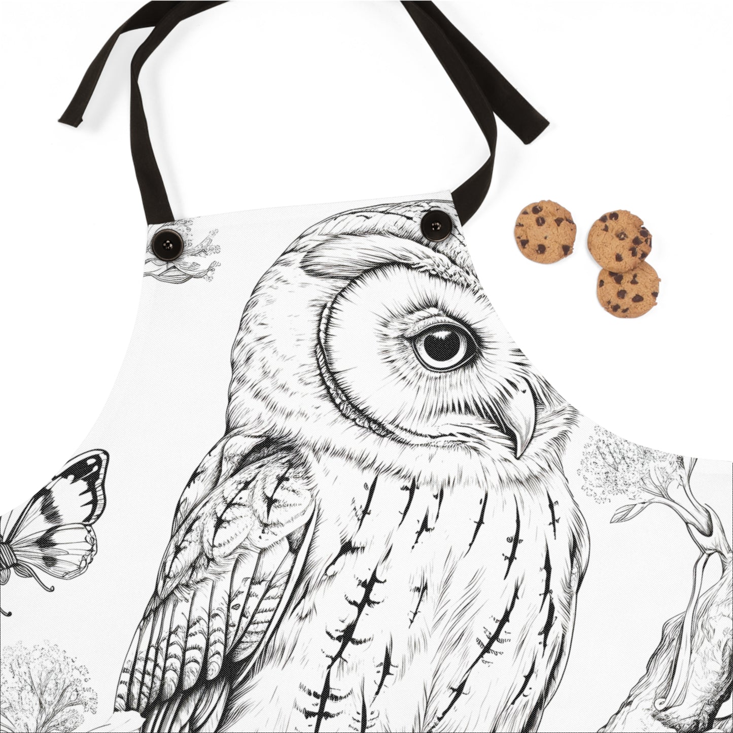 Apron Coloring Kit with 10 Fabric Markers - Owl