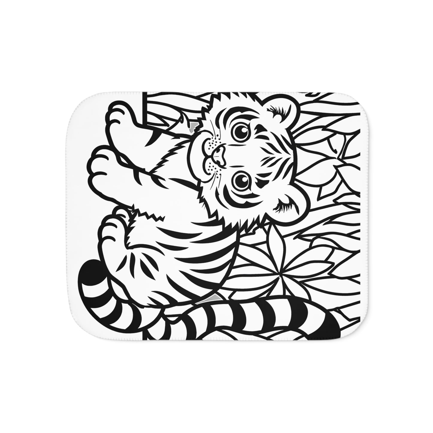 Blanket Coloring Kit with 10 Fabric Markers - Baby Tiger