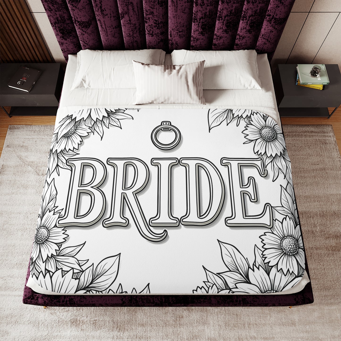 Blanket Coloring Kit with 10 Fabric Markers - Bride