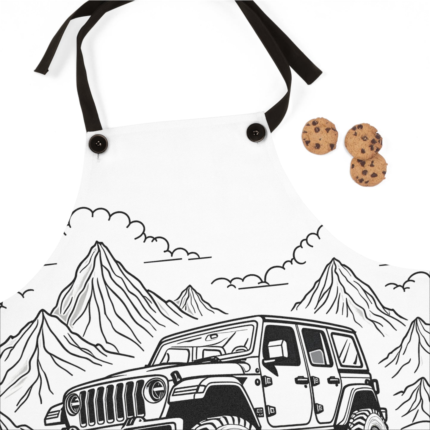 Apron Coloring Kit with 10 Fabric Markers - Jeep