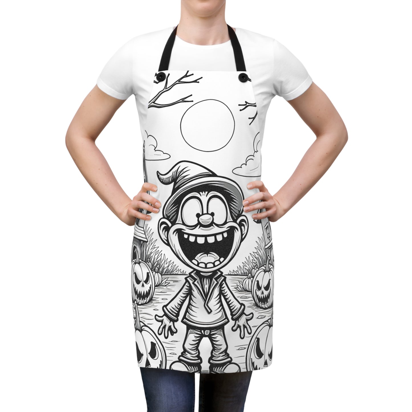 Apron Coloring Kit with 10 Fabric Markers - Pumpkins