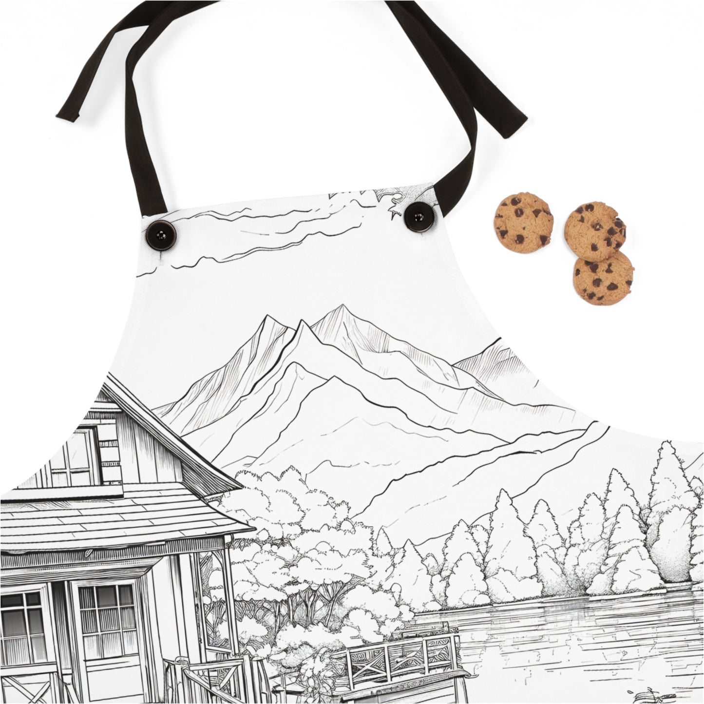 Apron Coloring Kit with 10 Fabric Markers - Cabin by the Lake