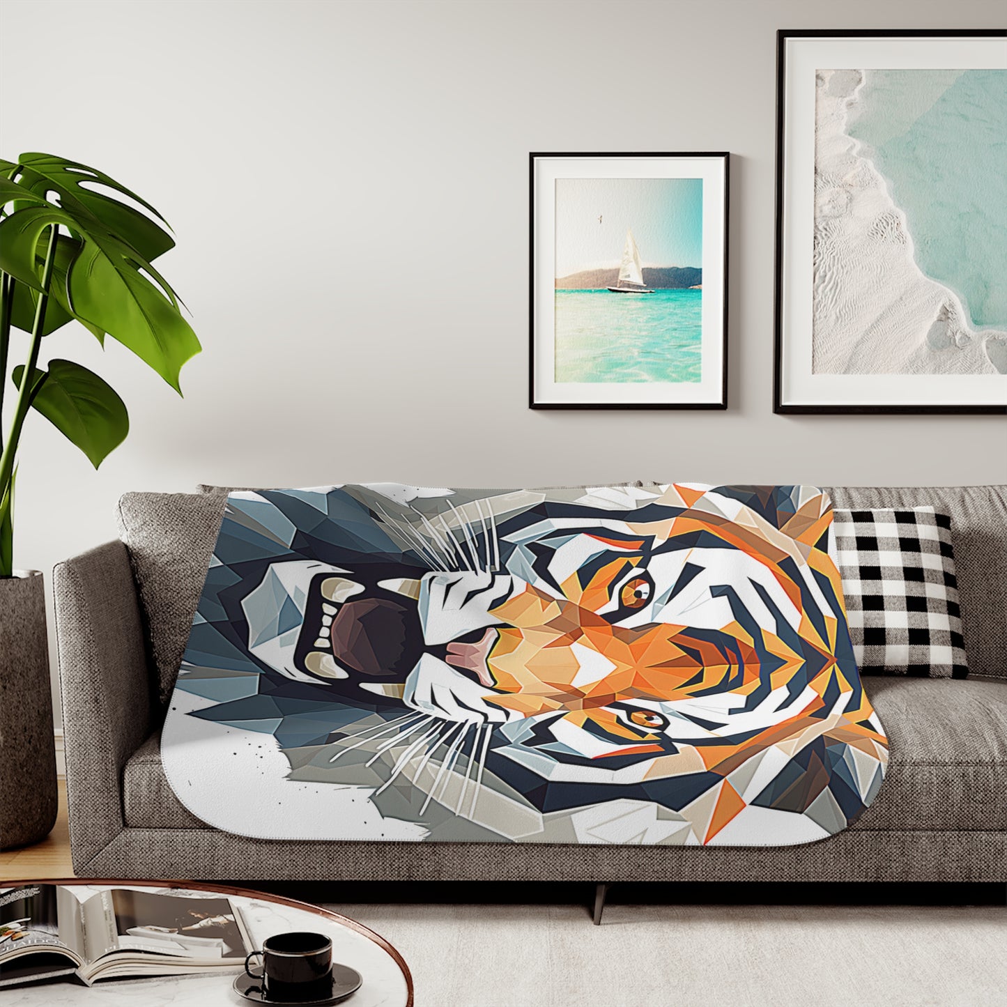 Blanket Colorful Graphic Design - Abstract Tiger