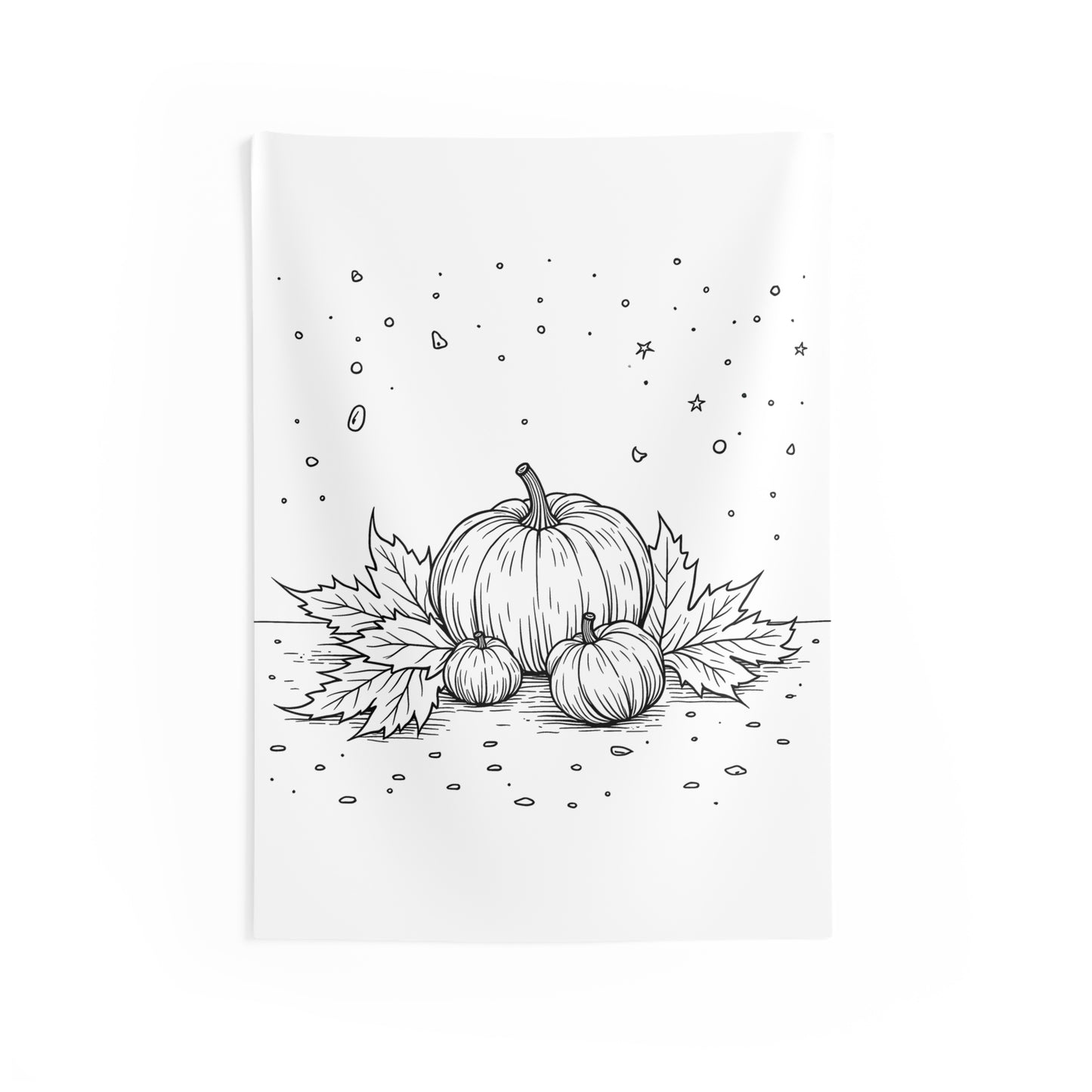 Indoor Wall Tapestries Coloring Kit with 10 Fabric Markers - Pumpkins