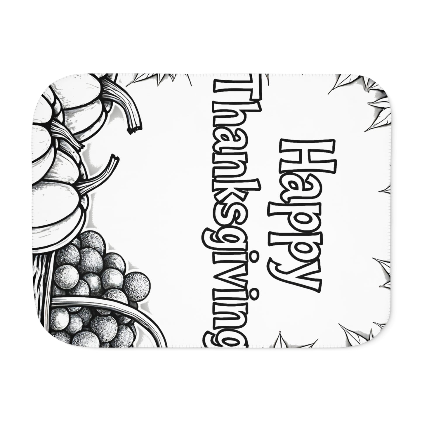 Blanket Coloring Kit with 10 Fabric Markers - Thanksgiving