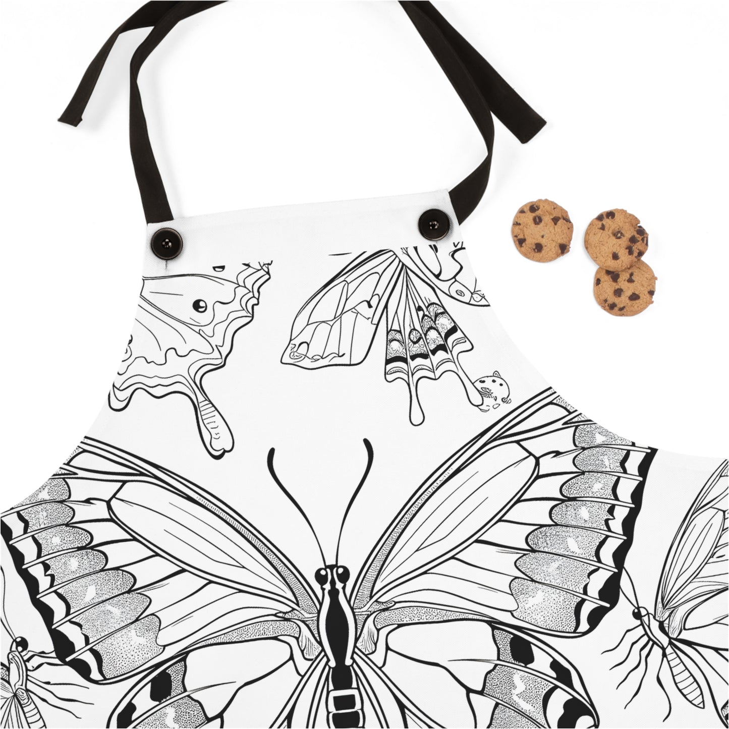 Apron Coloring Kit with 10 Fabric Markers - Butterflies