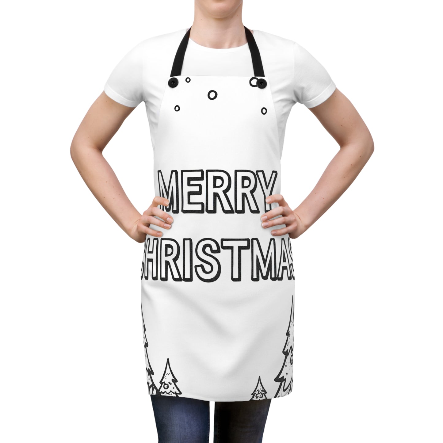 Apron Coloring Kit with 10 Fabric Markers - Merry Christmas