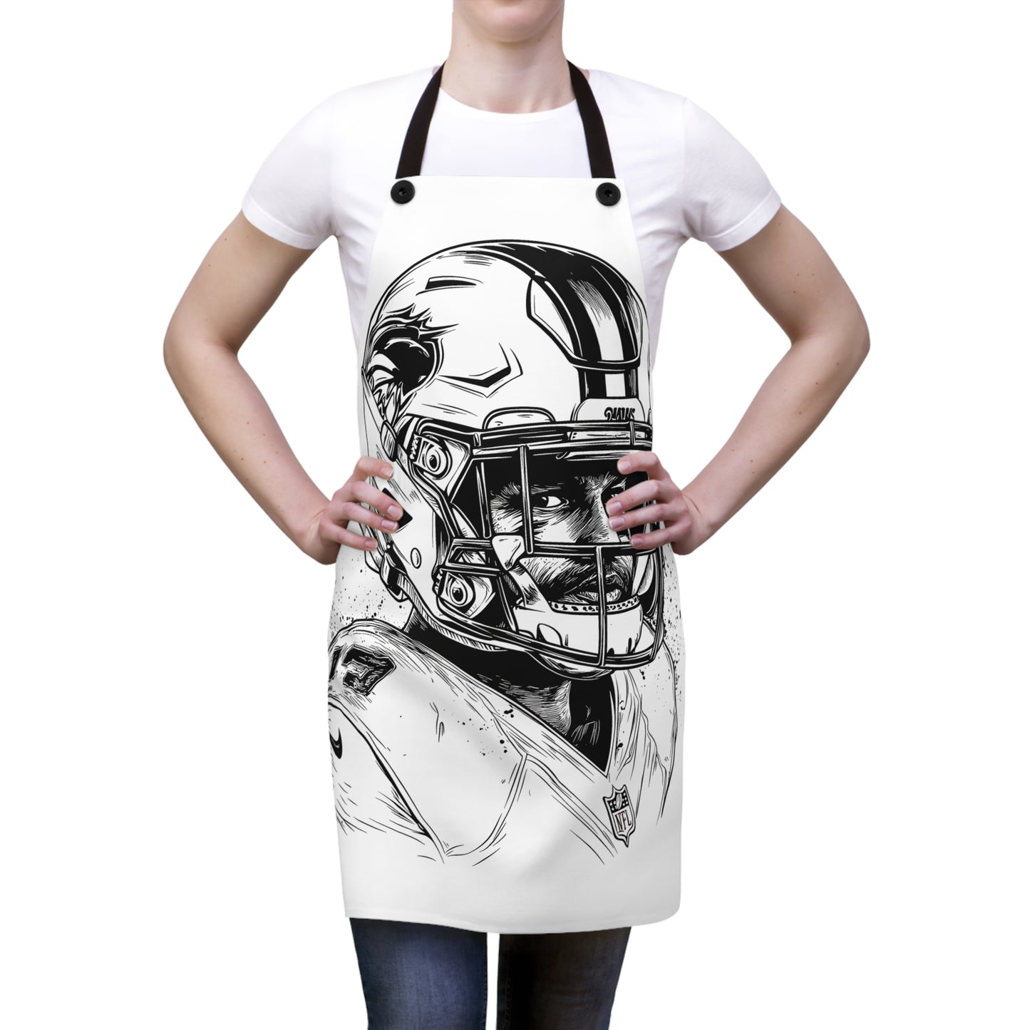 Apron Coloring Kit with 10 Fabric Markers - American Football Player