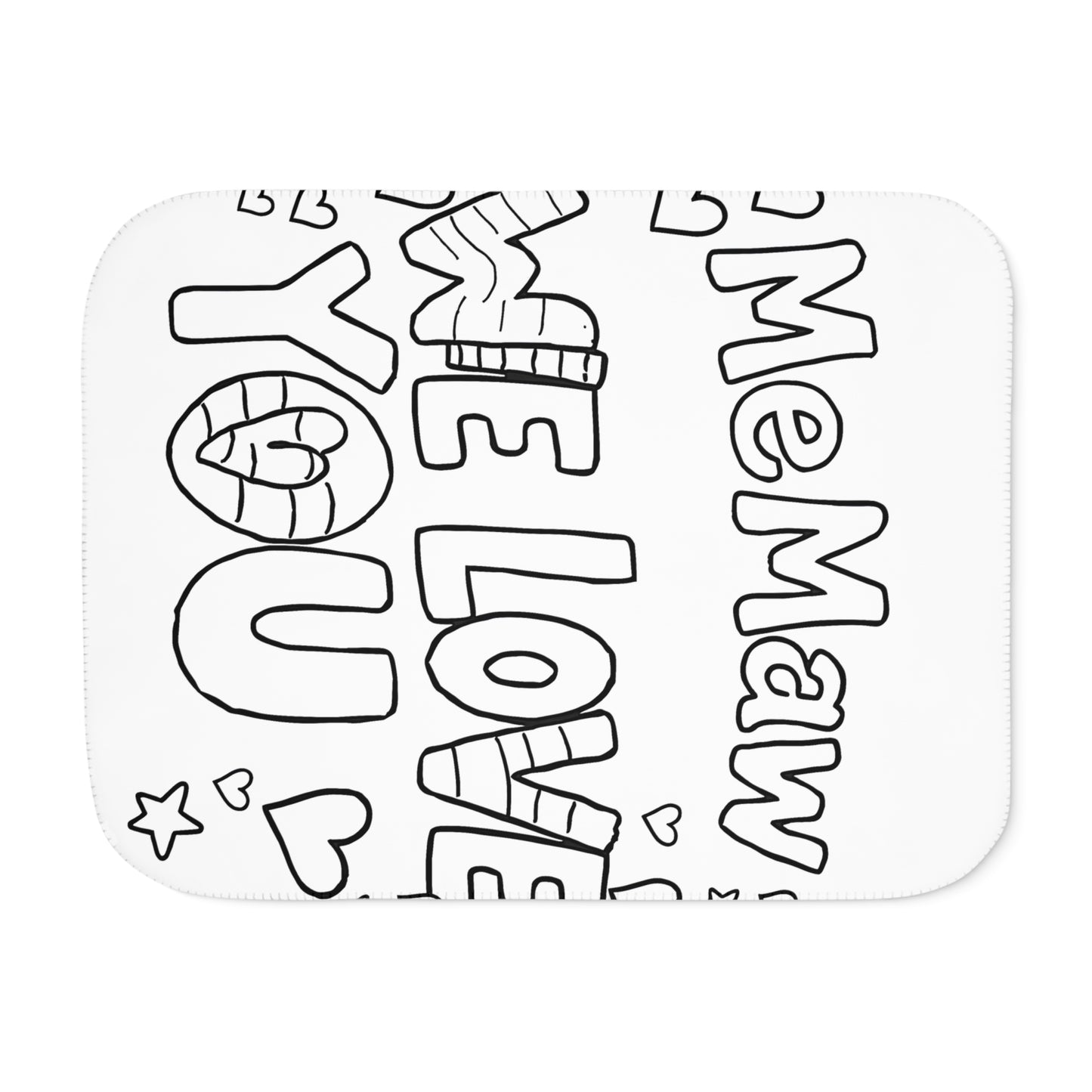 Blanket Coloring Kit with 10 Fabric Markers - Love Message