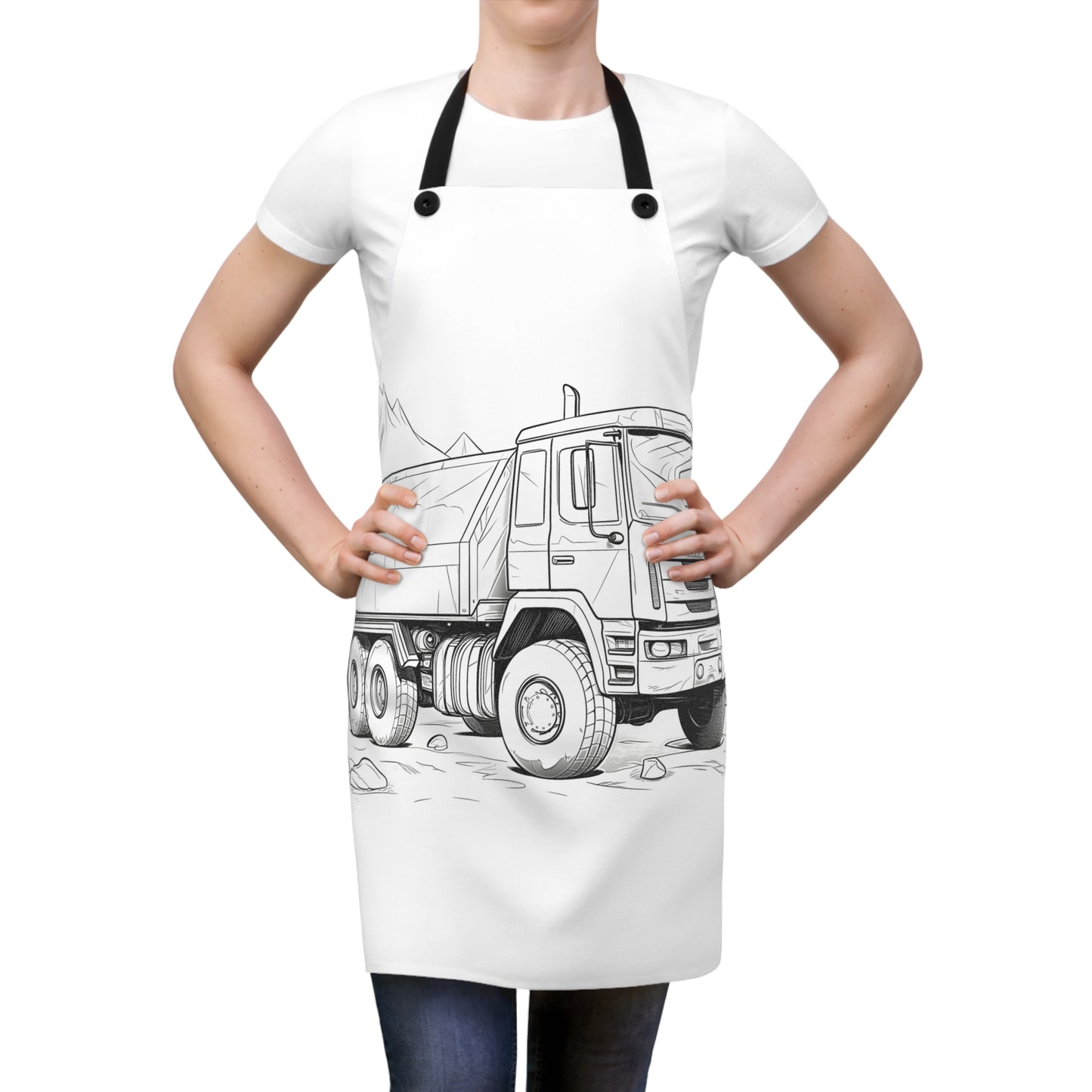 Apron Coloring Kit with 10 Fabric Markers - Truck