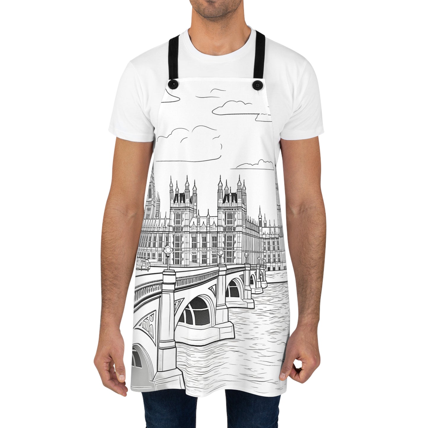 Apron Coloring Kit with 10 Fabric Markers - London