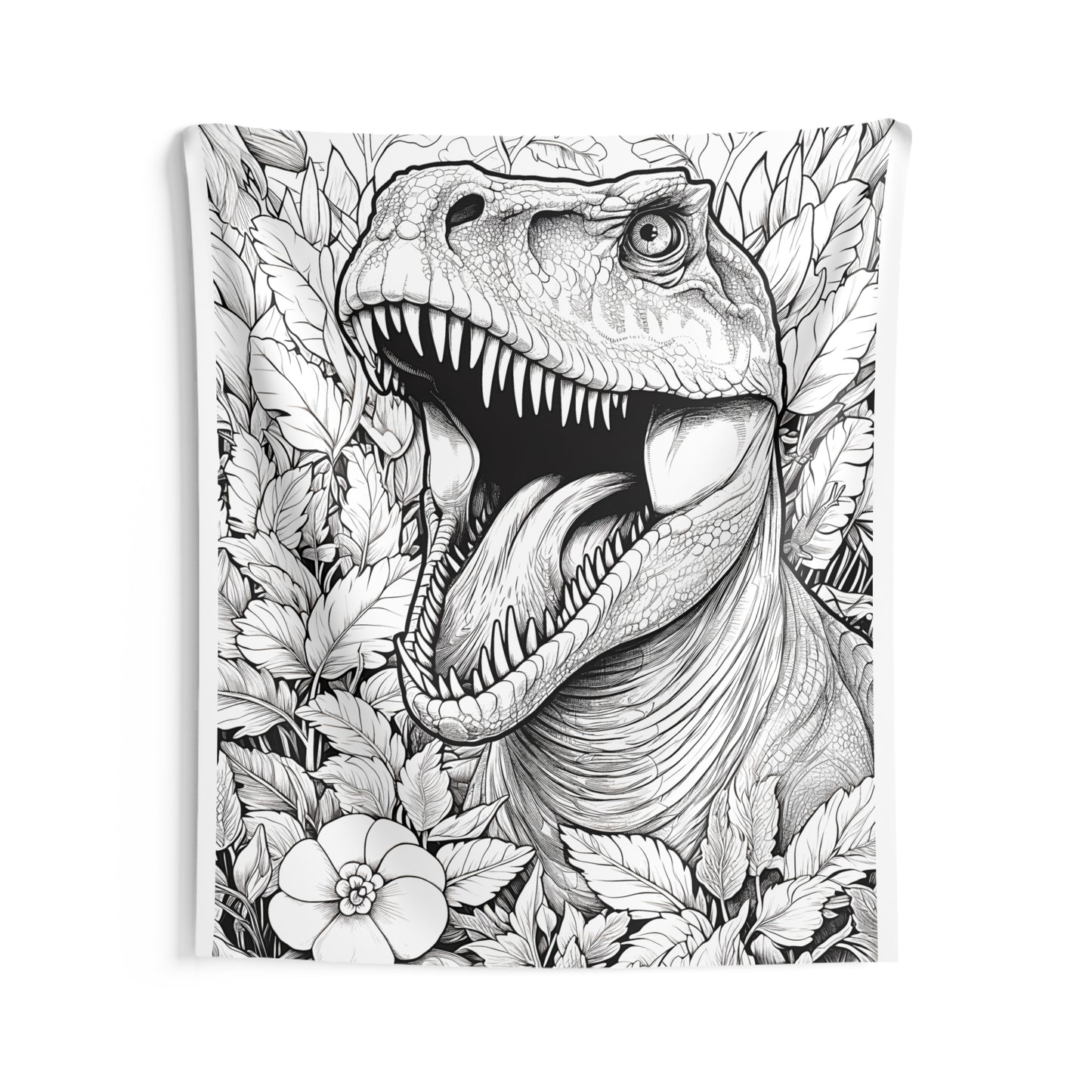 Indoor Wall Tapestries Coloring Kit with 10 Fabric Markers - Tyrannosaurus Rex