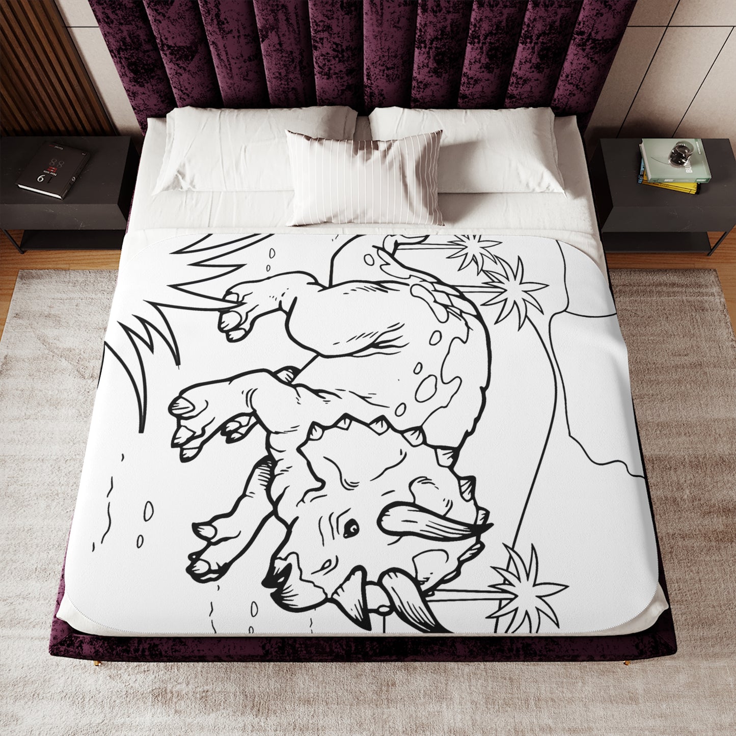 Blanket Coloring Kit with 10 Fabric Markers - Dinosaur