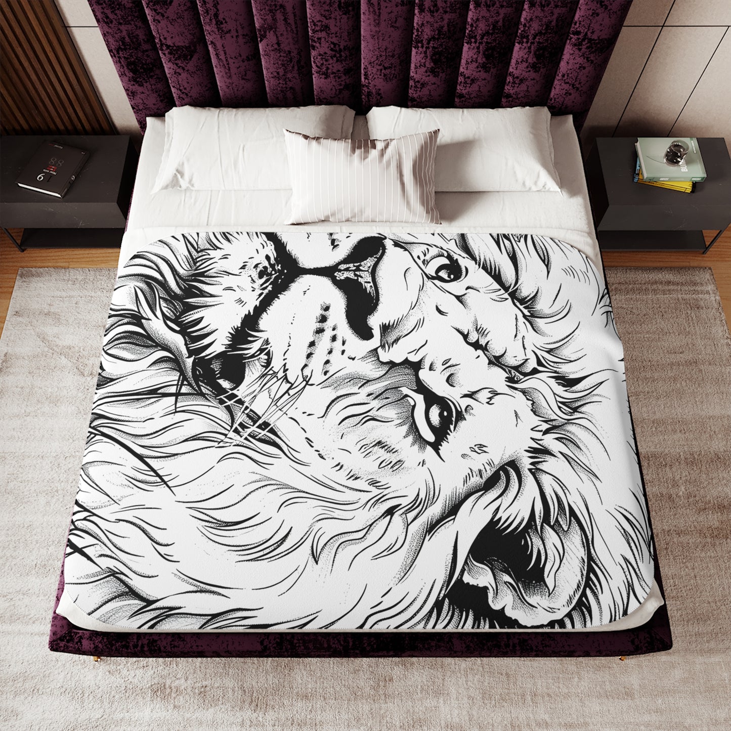 Blanket Coloring Kit with 10 Fabric Markers - Lion