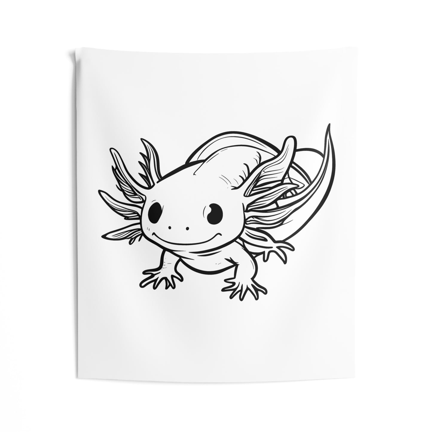 Indoor Wall Tapestries Coloring Kit with 10 Fabric Markers - Axolotl