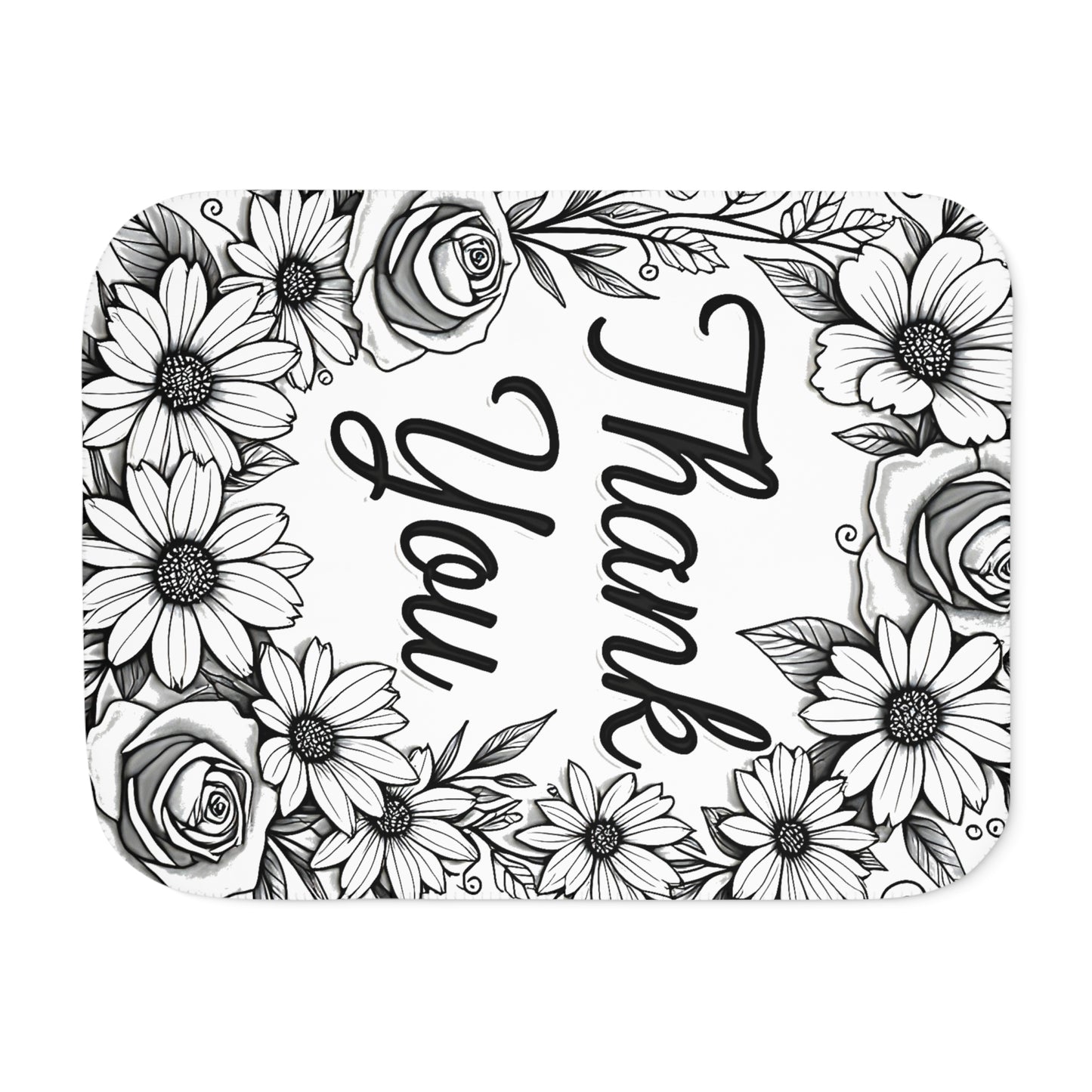 Blanket Coloring Kit with 10 Fabric Markers - Floral Wreath