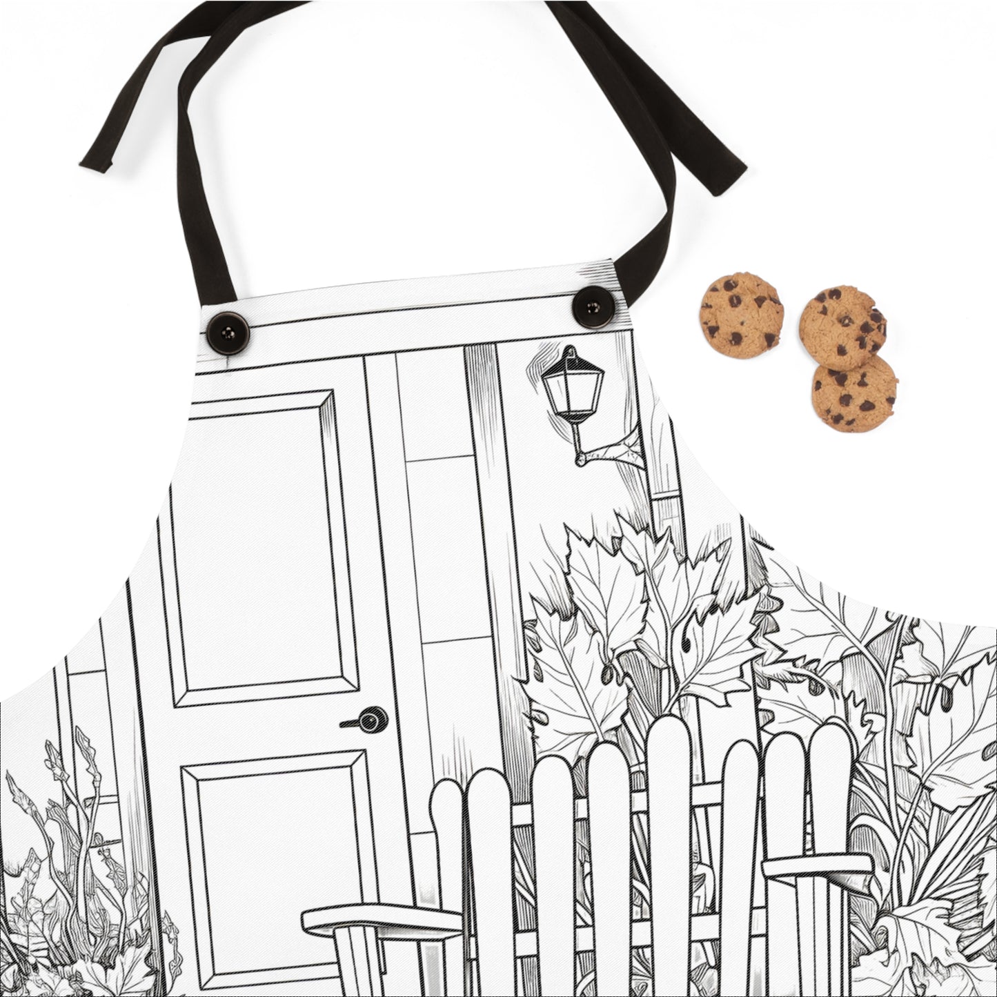 Apron Coloring Kit with 10 Fabric Markers - Pumpkins