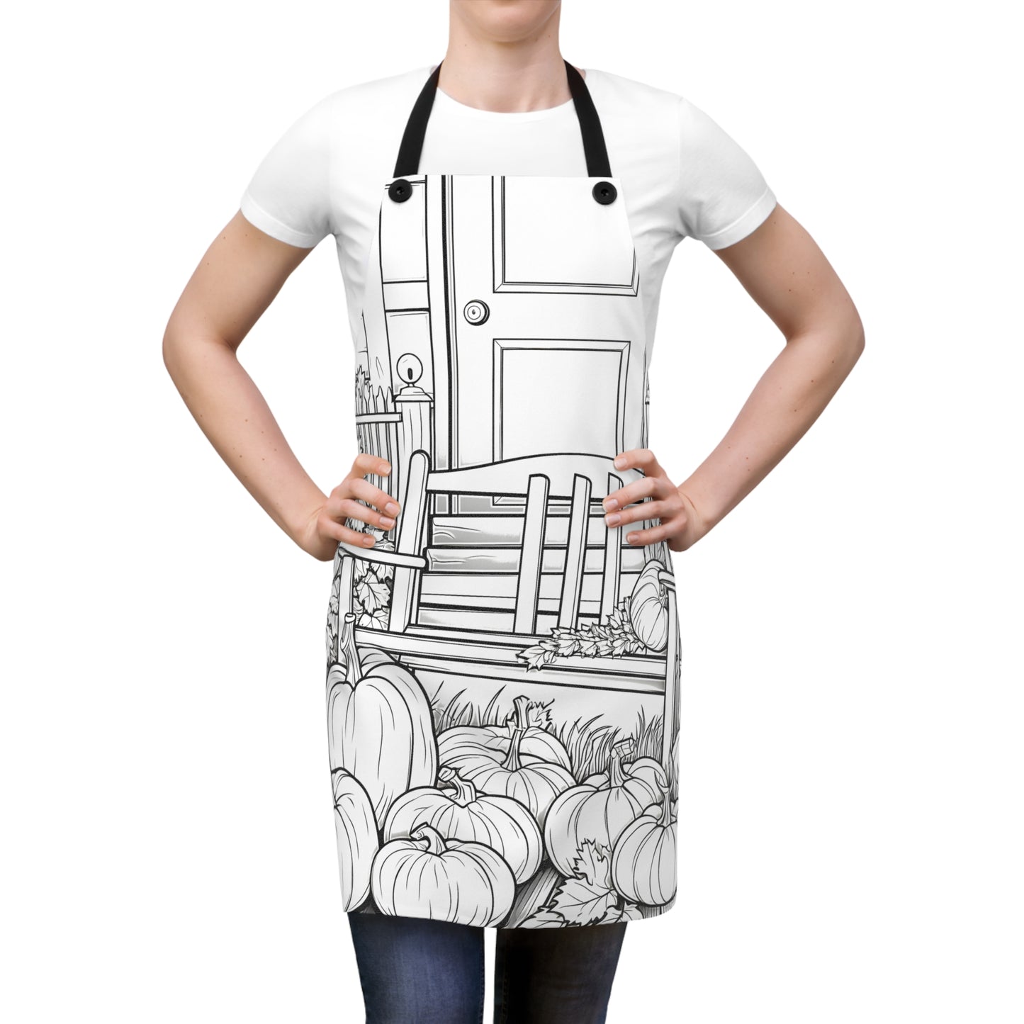 Apron Coloring Kit with 10 Fabric Markers - Halloween