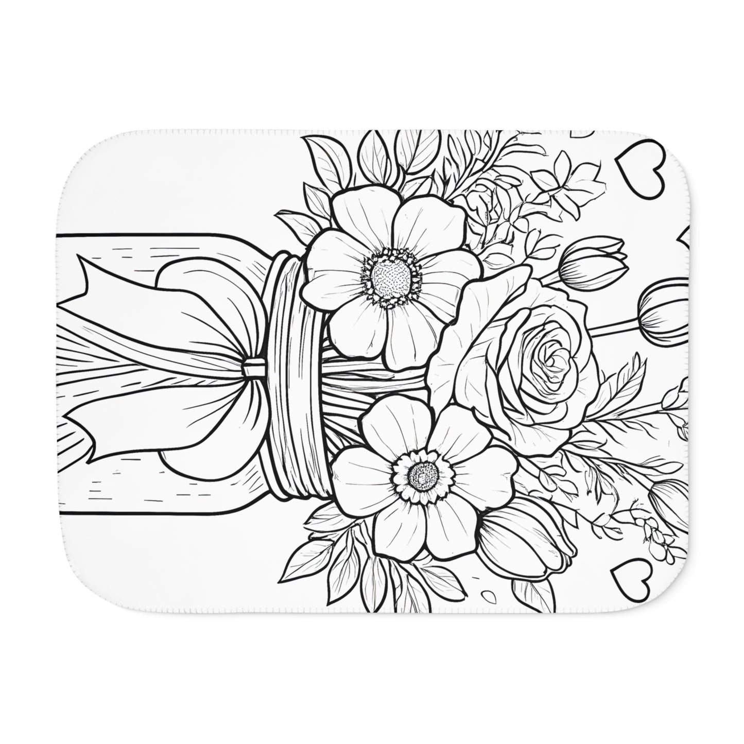 Blanket Coloring Kit with 10 Fabric Markers - Bouquet