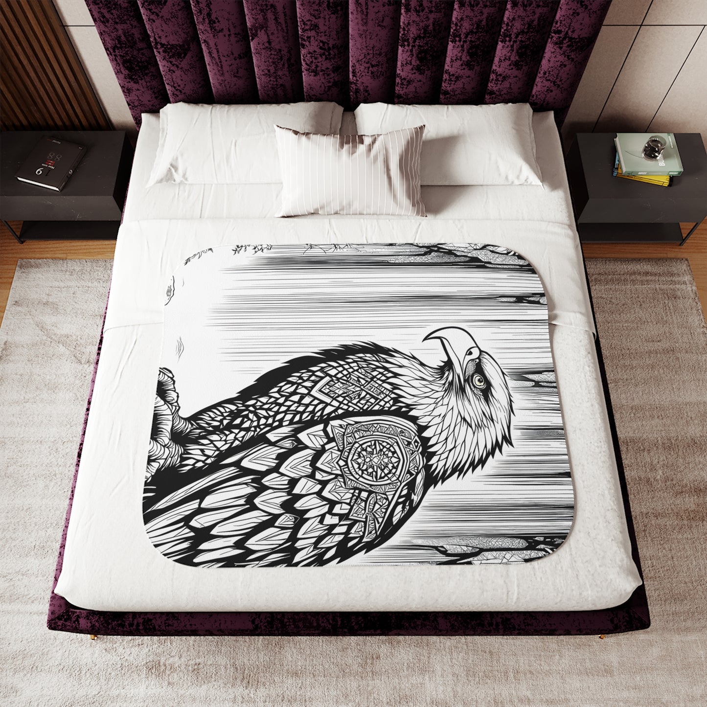 Blanket Coloring Kit with 10 Fabric Markers - Eagle