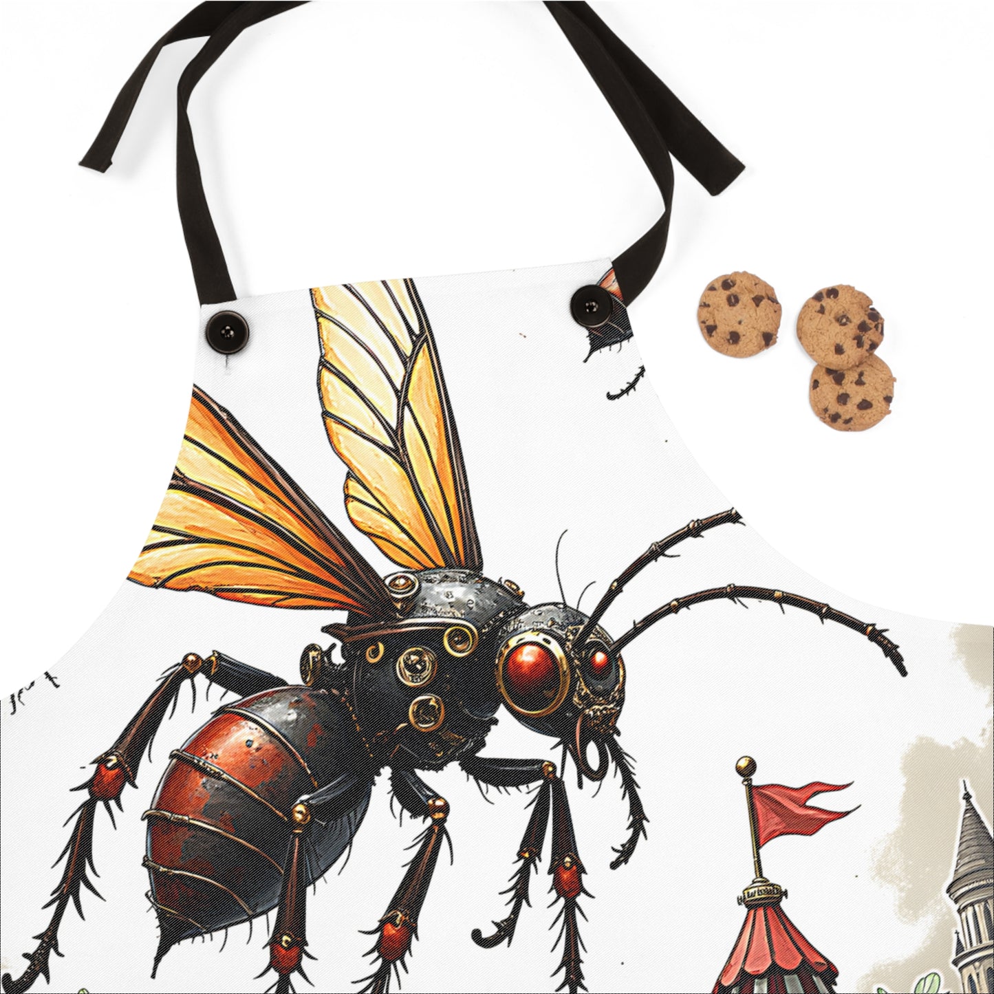 Apron Colorful Graphic Design - Steampunk Insects